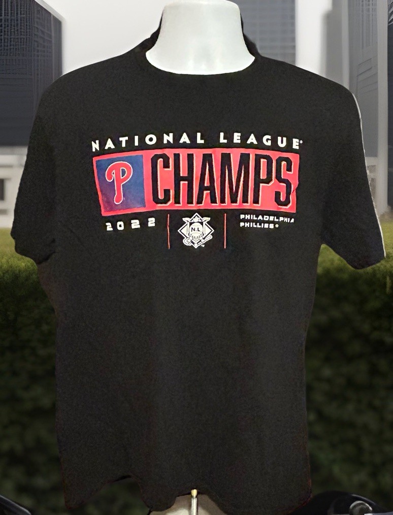 Philadelphia Phillies National League Champs 2022 Shirt Men Large Black