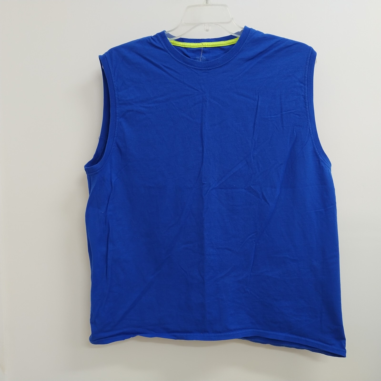 Platinum T Shirt Mens Extra Large Blue Sleeveless Casual Workout Adult