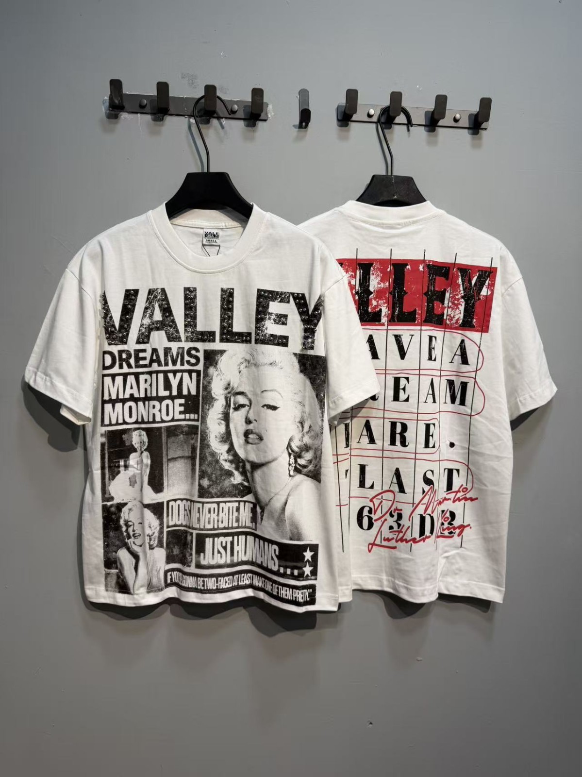 VALLEY DREAMS Washed Vintage Print Oversized Short Sleeve T-Shirt