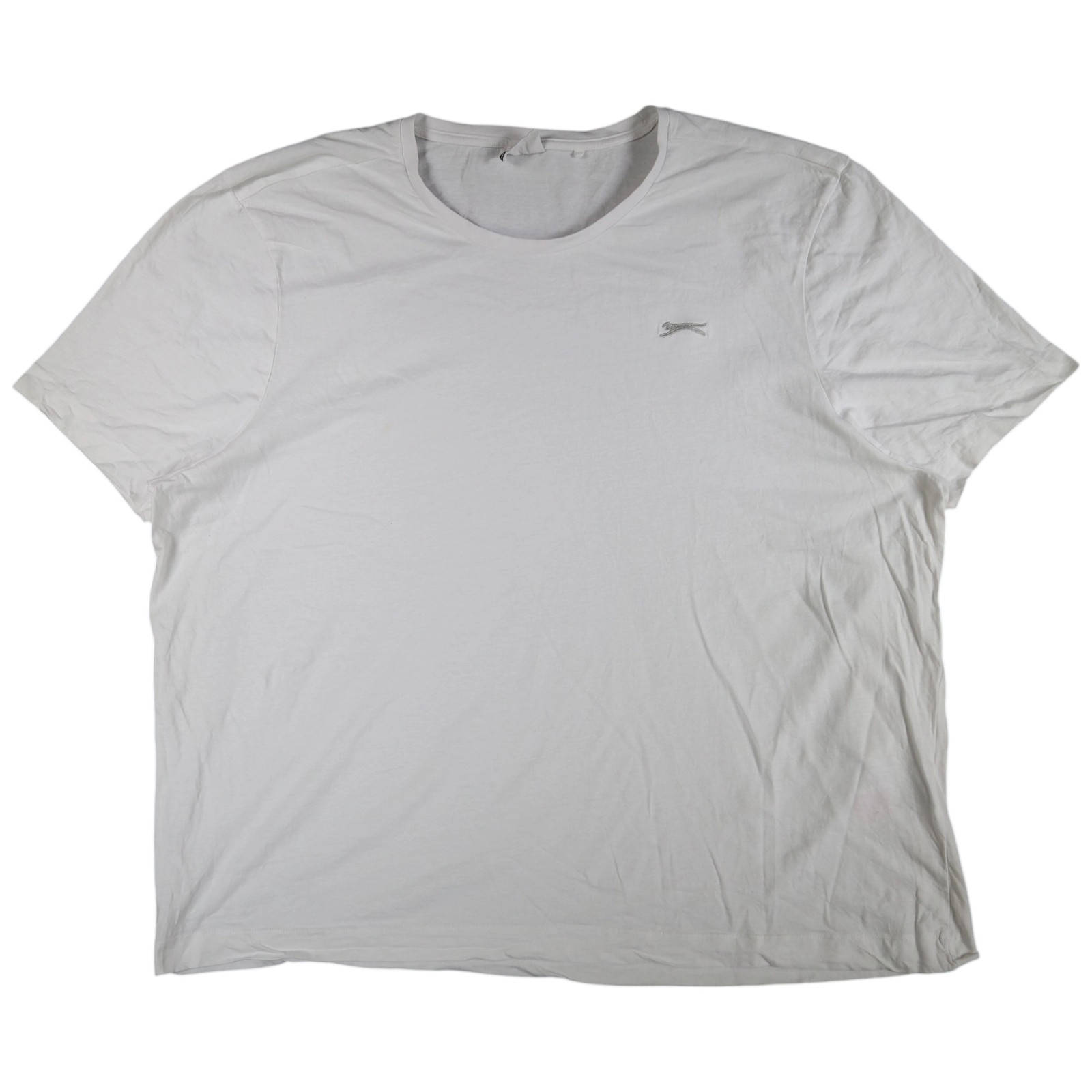 Slazenger Mens T-Shirt Size 4XL White Short Sleeve Round Neck 100% Cotton