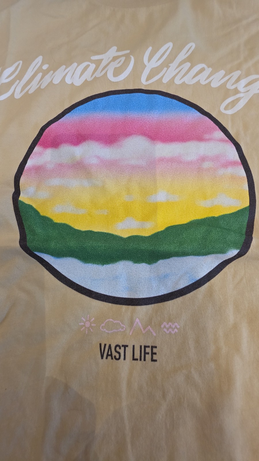 Vast Life – Men’s – Climate Change – 100% Cotton T-Shirt Size: Medium NWT