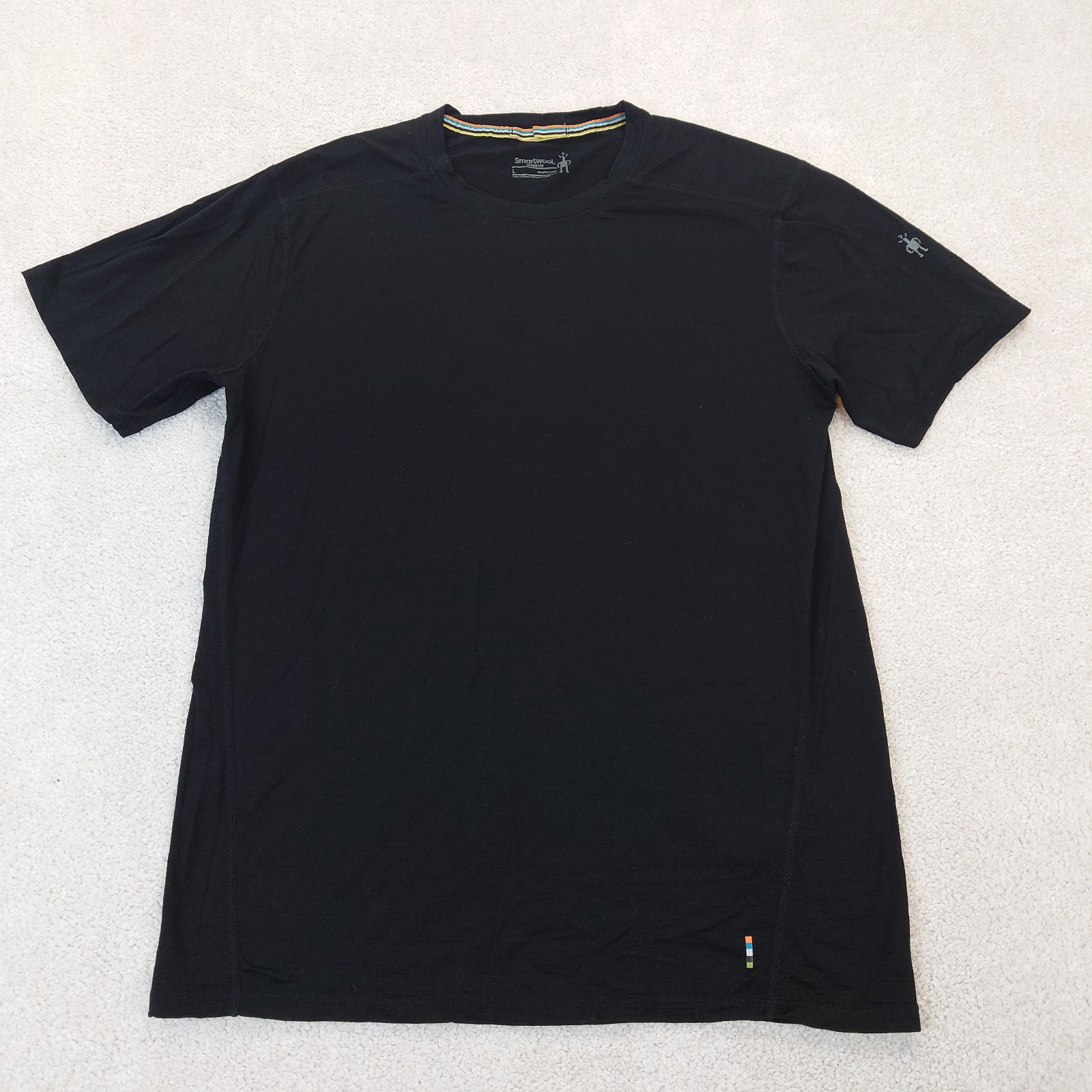 Smartwool Merino 150 Short Sleeve Black Wool Nylon T Shirt Men’s Large