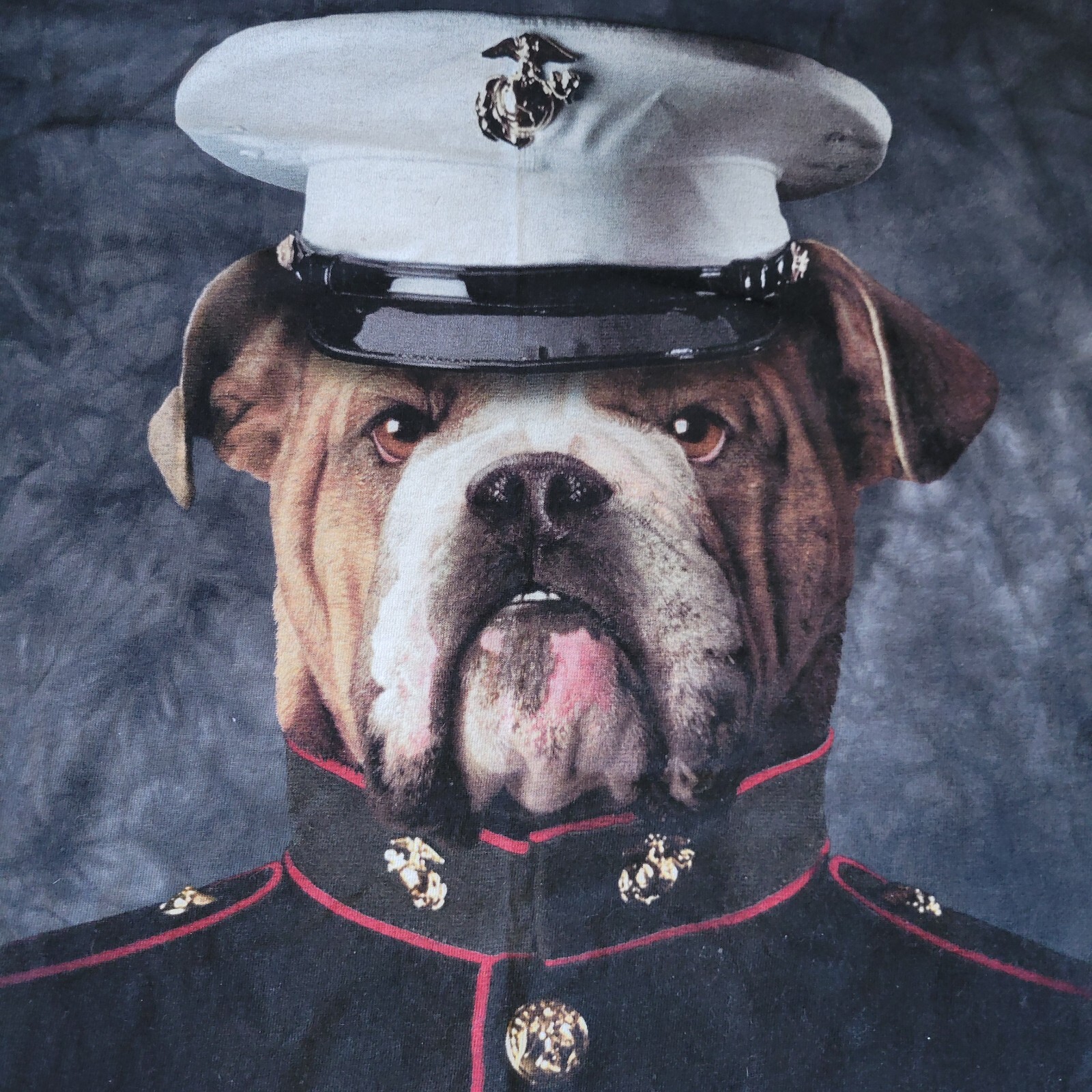 The Mountain Marine Dog Short Sleeve T-Shirt Men’s Size XL Gray Black Tie Dye