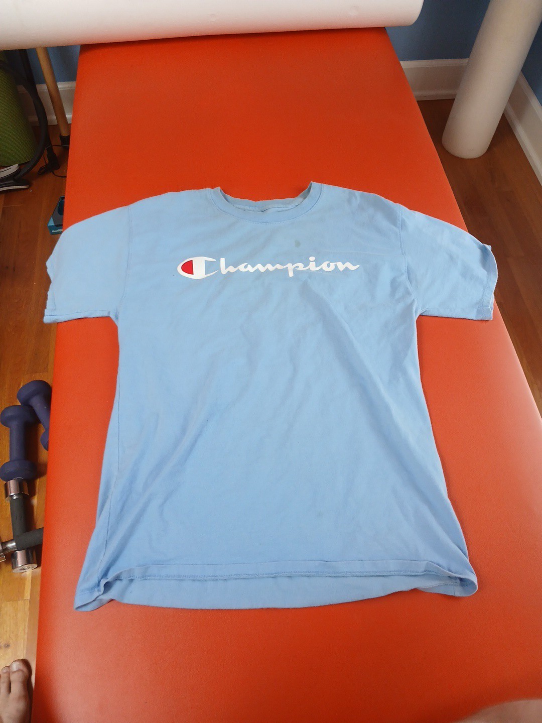 Champion GT23HY07718 Classic Jersey Graphic T-Shirt for Men, Size M – Swiss Blue