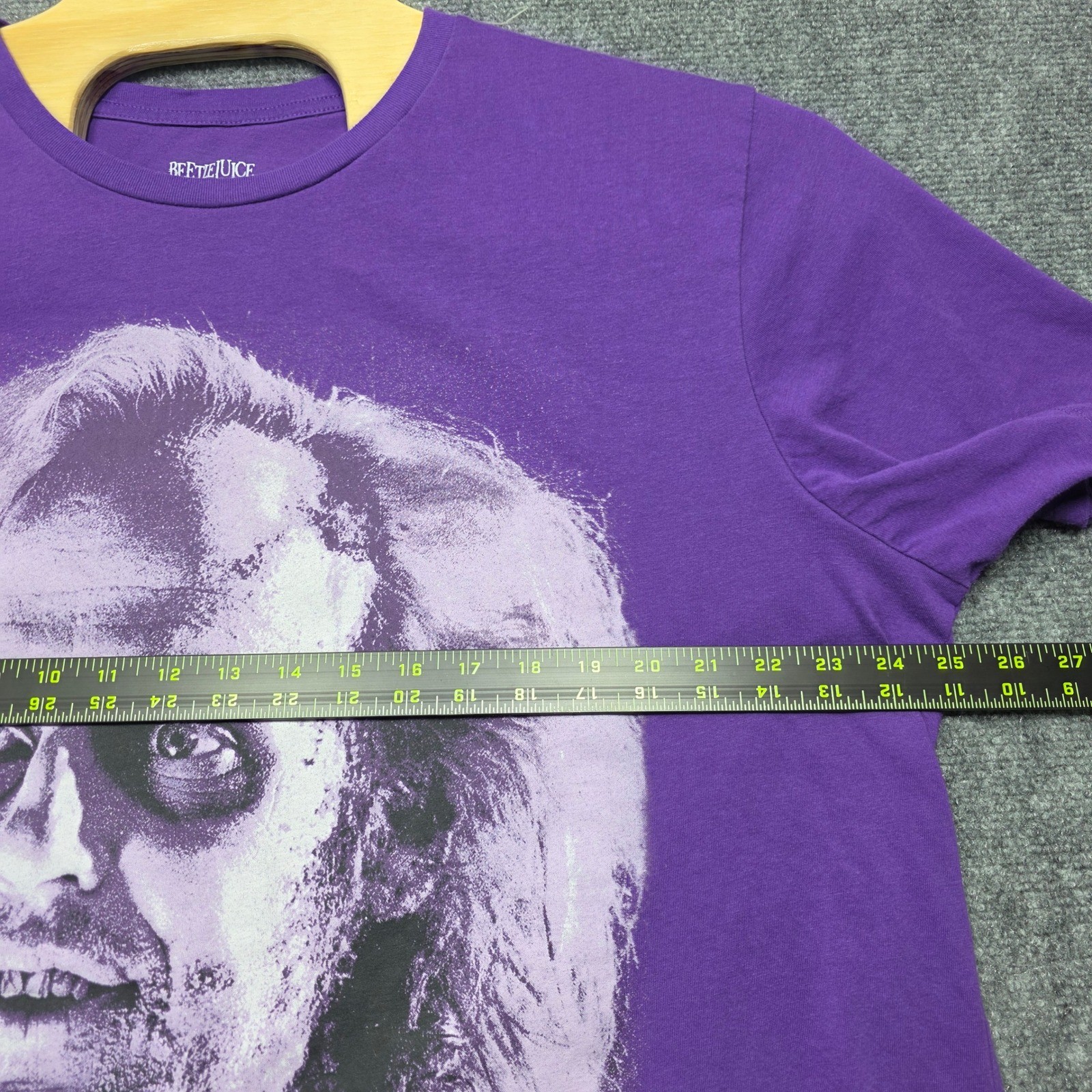 Beetlejuice Graphic Tee Men’s Size 3XL Purple Short Sleeve Movie Promo T-Shirt