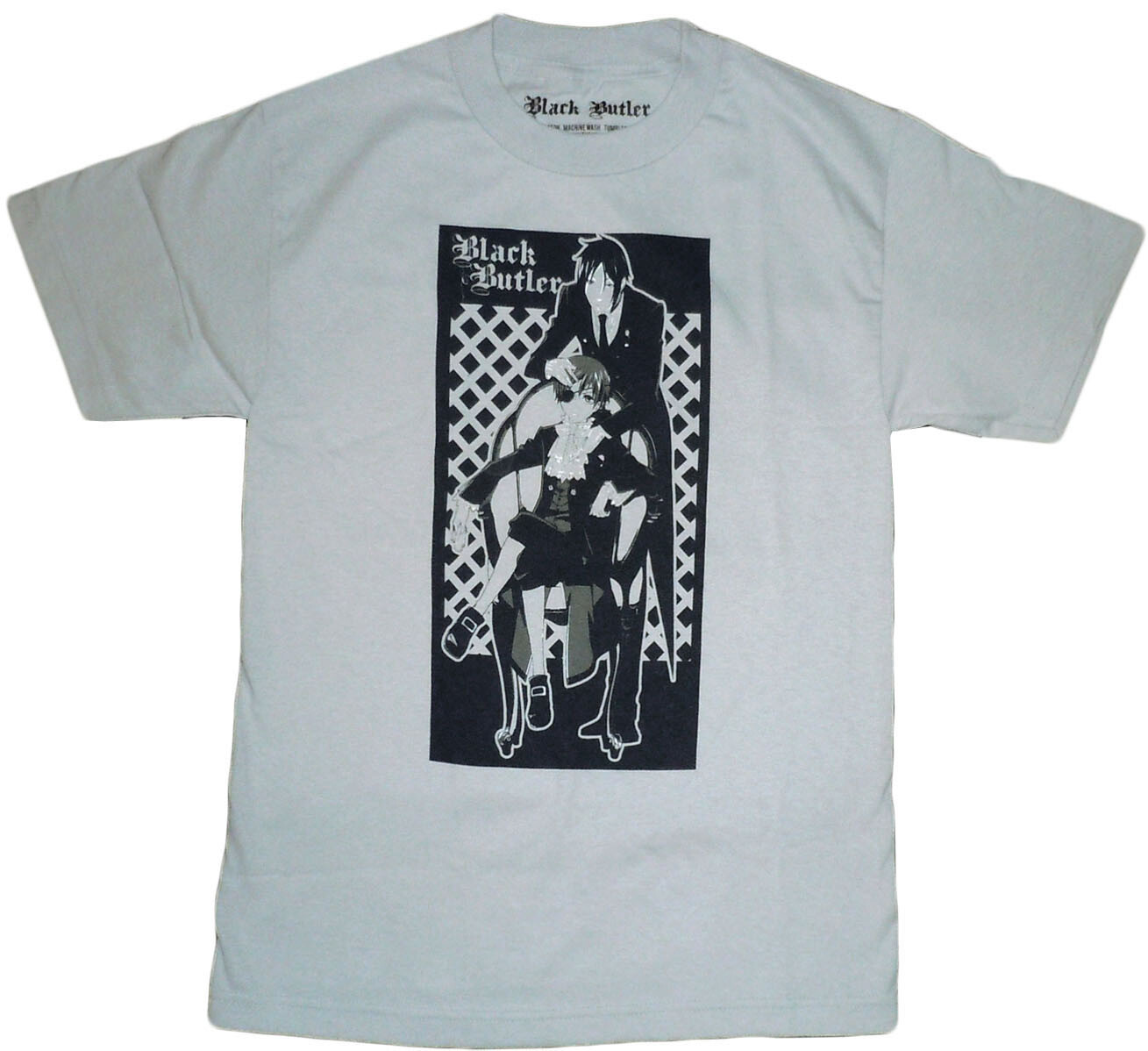 Black Butler Anime Sebastian & Ciel Silver Men’s T-Shirt Official Licensed