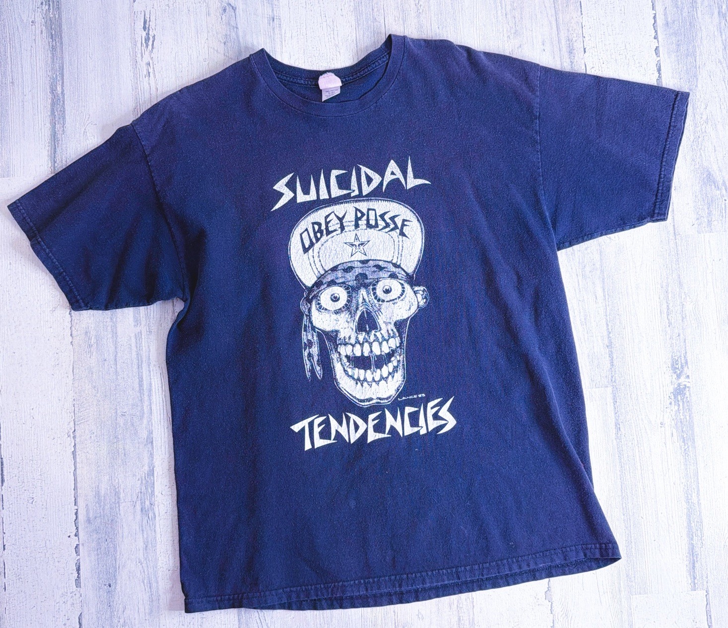 Obey Suicidal Tendencies Xl shirt XL 2000s Lance 83’ Black
