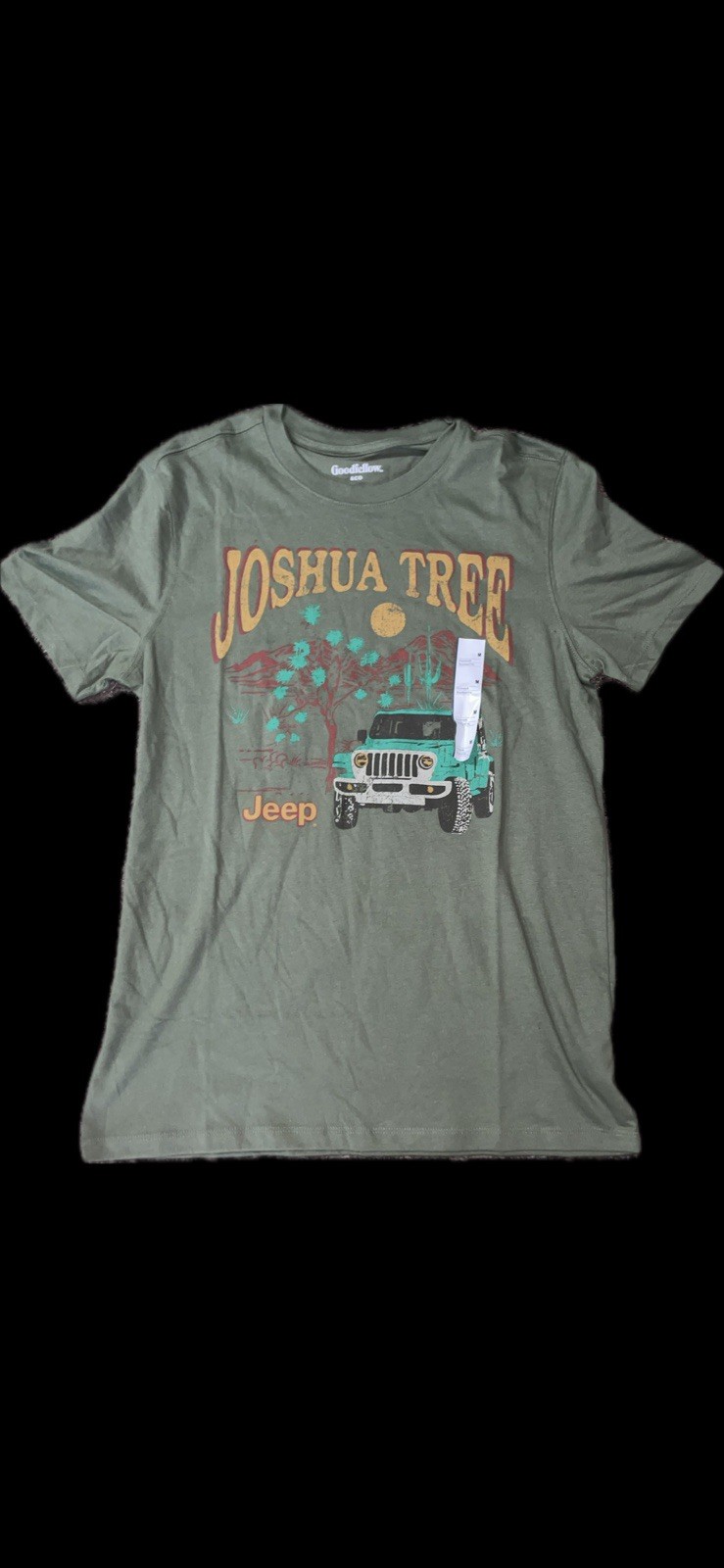 Goodfellow & Co Jeep Green TShirt Joshua Tree Cotton Blend Size Med FREE SHIPPIN