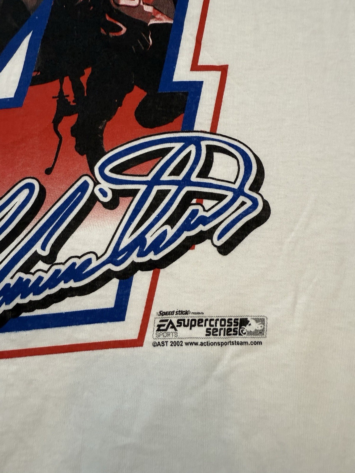 Vintage 2002 Ricky Carmichael Motocross EA Sports Supercross Series Tee Shirt L