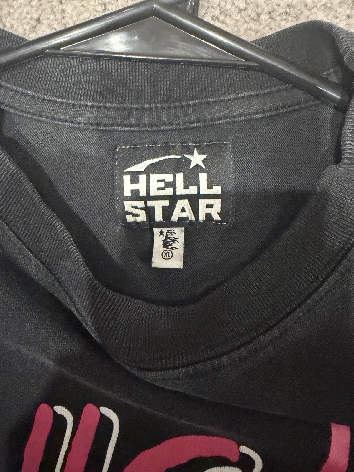 Hellstar Men’s T-Shirt Black Pink XL 100% Cotton Beautiful People