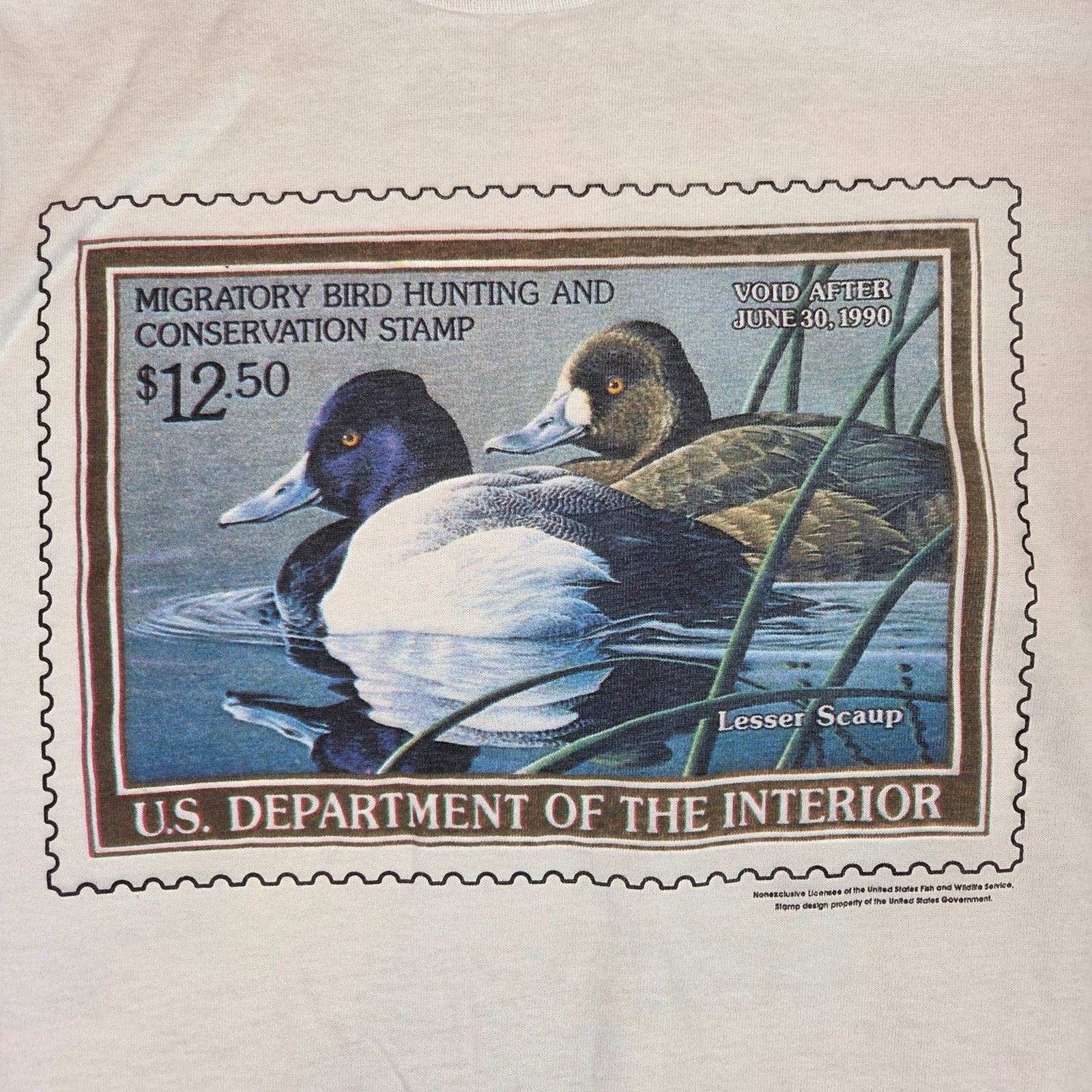 Vintage 90s Screen Stars Duck Stamp T Shirt XL USA Single Stitch Graphic Tee