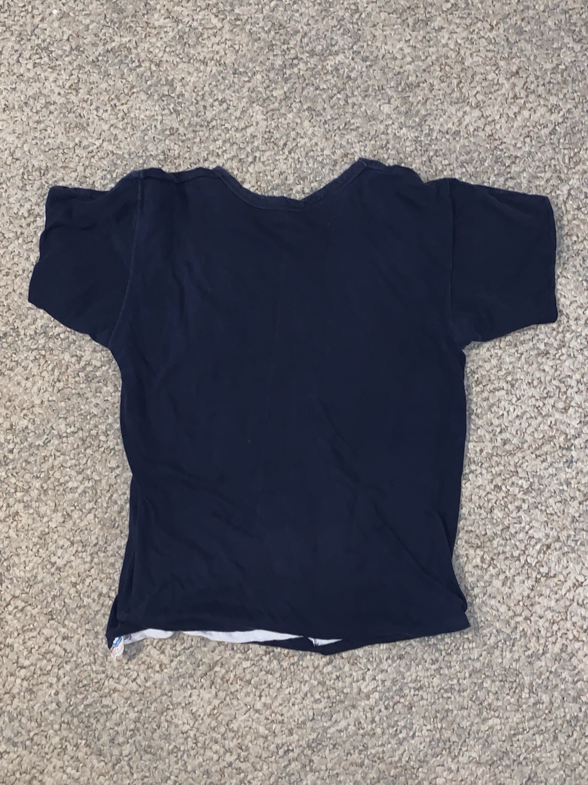 Vtg 70s Champion Reversible Double Face College P.E. Gym T Shirt Sz S Blue Bar