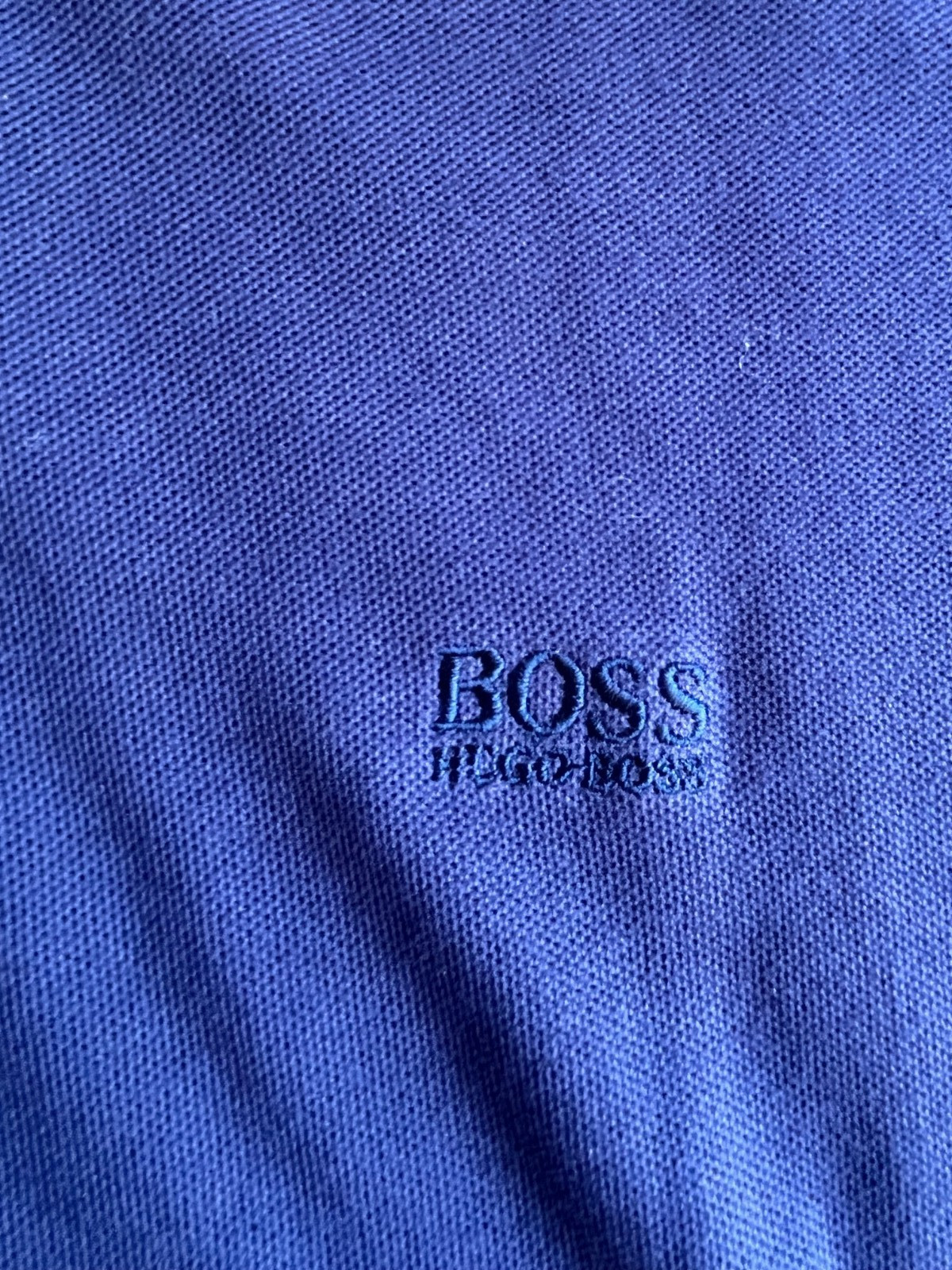 Hugo Boss Dakota Long Sleeve Polo Shirt Mens Medium Blue NWT Stretch Casual