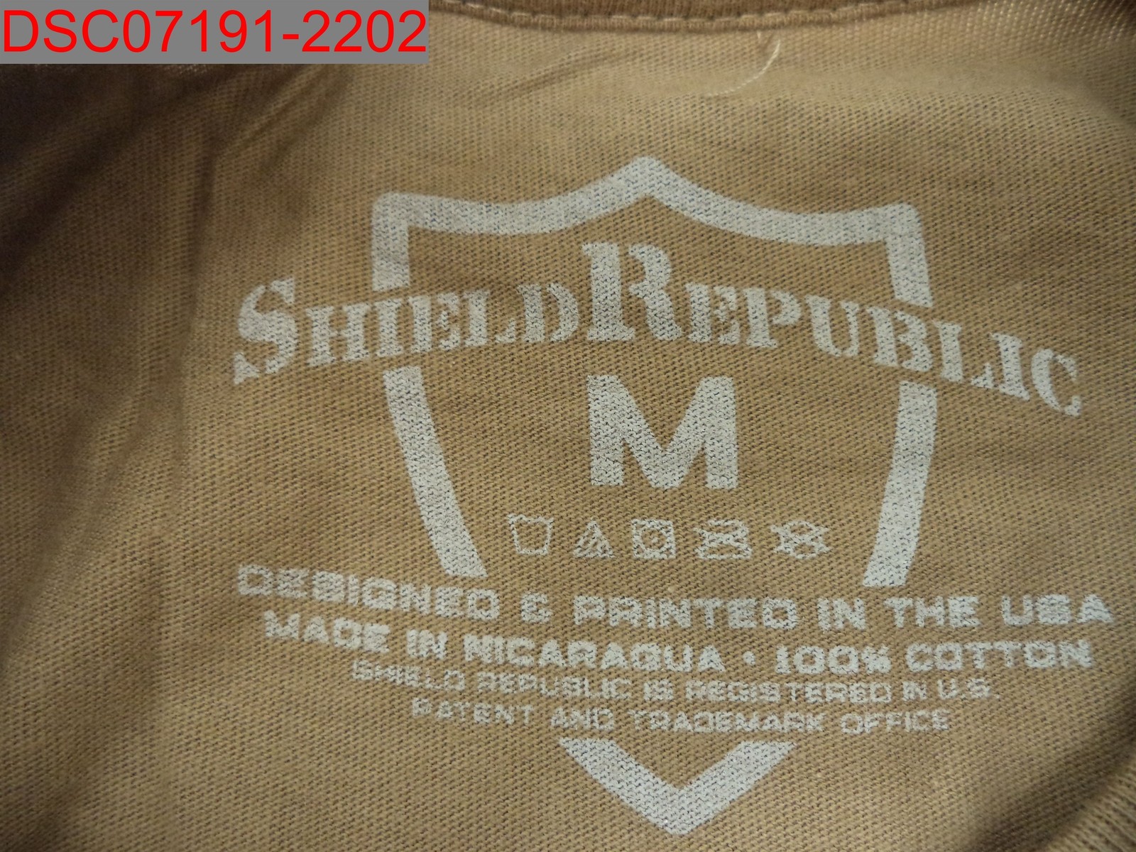 Shield Republic Men’s Coyote Brown SR Shield Logo Left Side Tee, M 92742208165