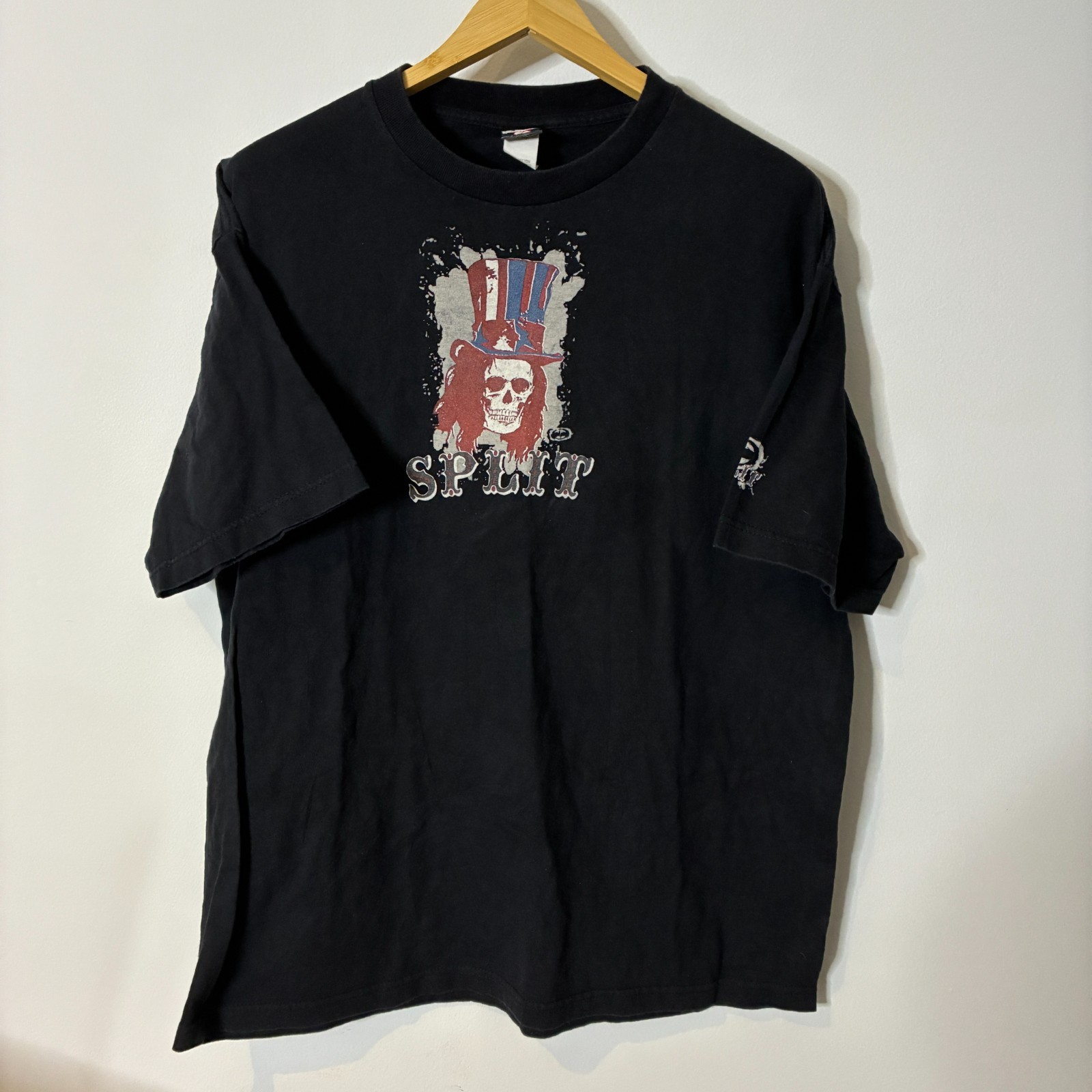 Vintage Split Shirt Mens XL Extra Large Black Skateboard Y2K Skate Surf