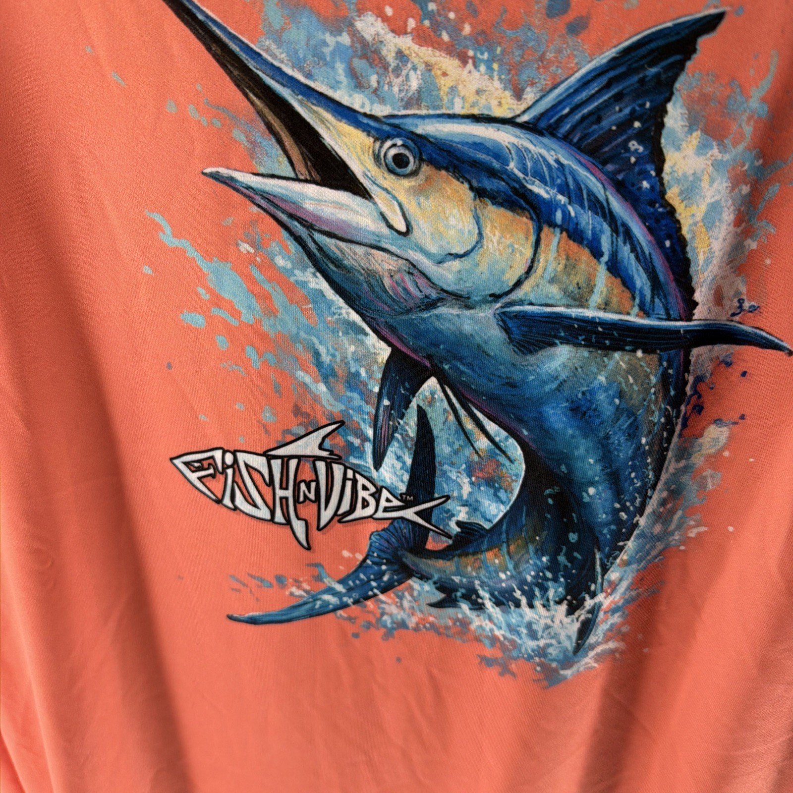 Fish N Vibe Outdoor Long Sleeve Shirt Men’s XL Orange100% Recycled Polyester NWT