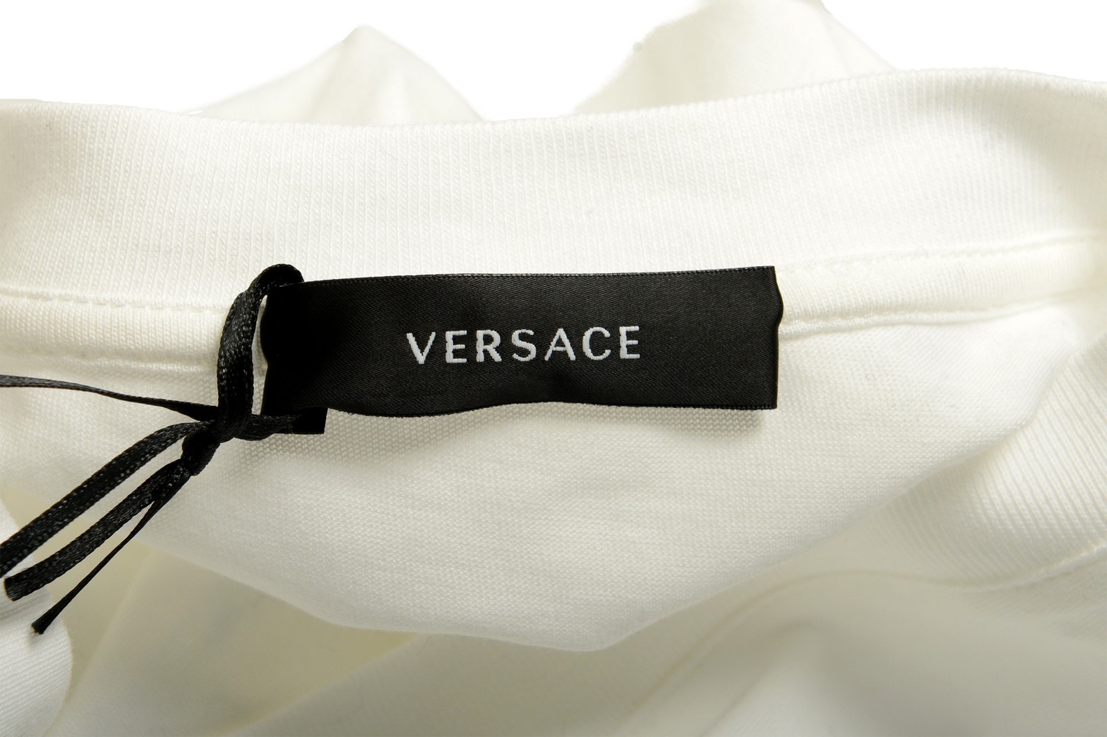 Versace Men’s White Logo Embellished Crewneck Short Sleeve T-Shirt US 2XL IT 56