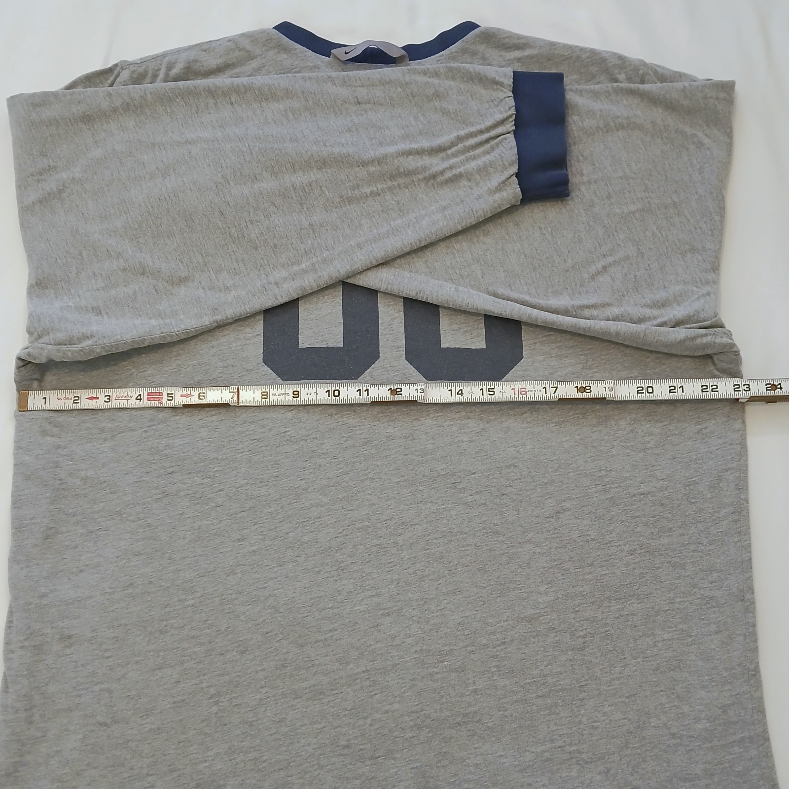 Vintage Nike Reversible Long Sleeve Shirt Mens Large Gray And Blue Heavyweight