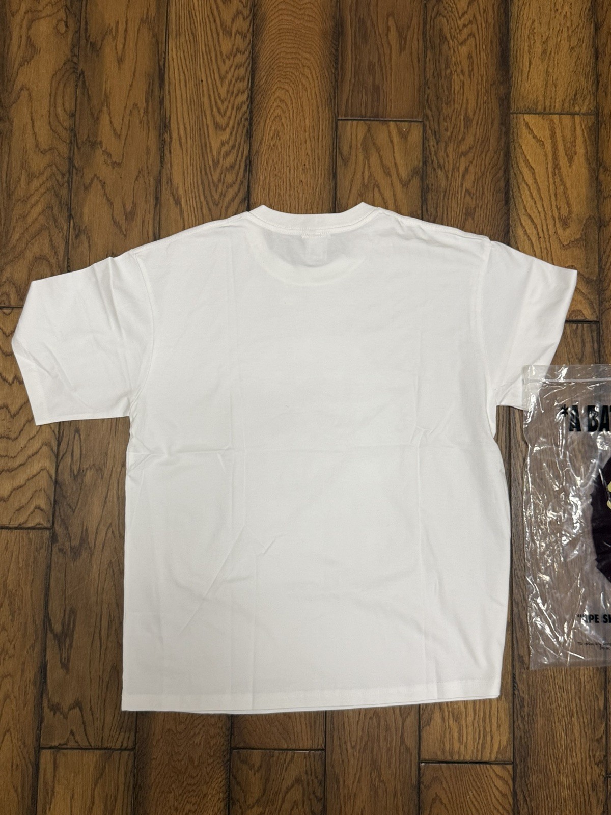 A Bathing Ape BAPE Men’s White Crew Neck Short Sleeve Graphic Logo T-Shirt