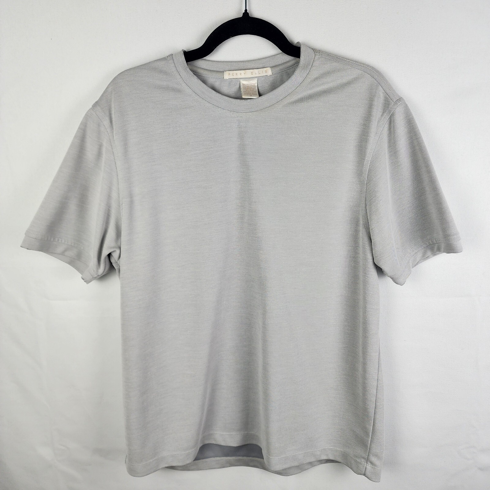 Perry Ellis Thick Short Sleeved Gray Top Size Medium