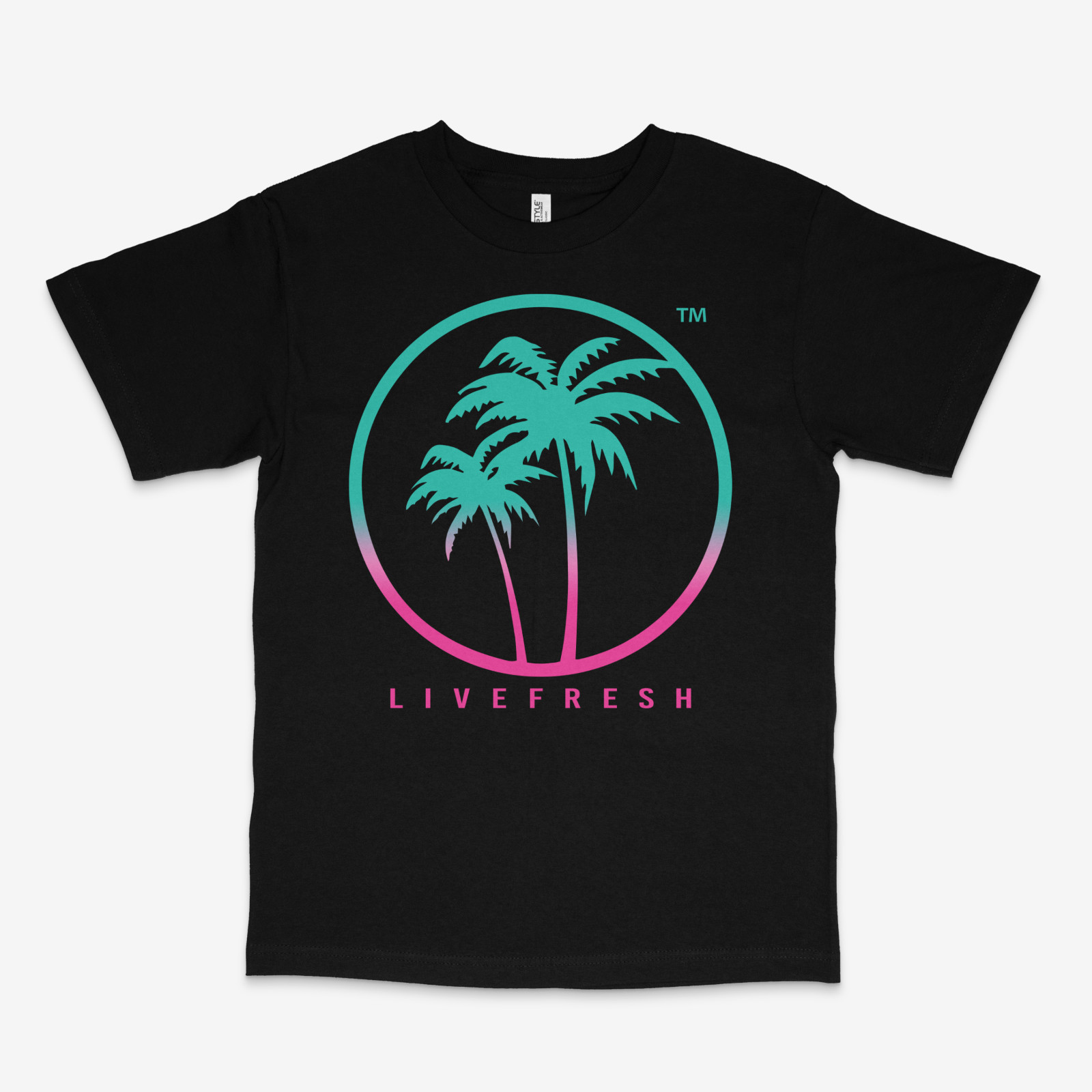 Live Fresh South Beach Black Tee