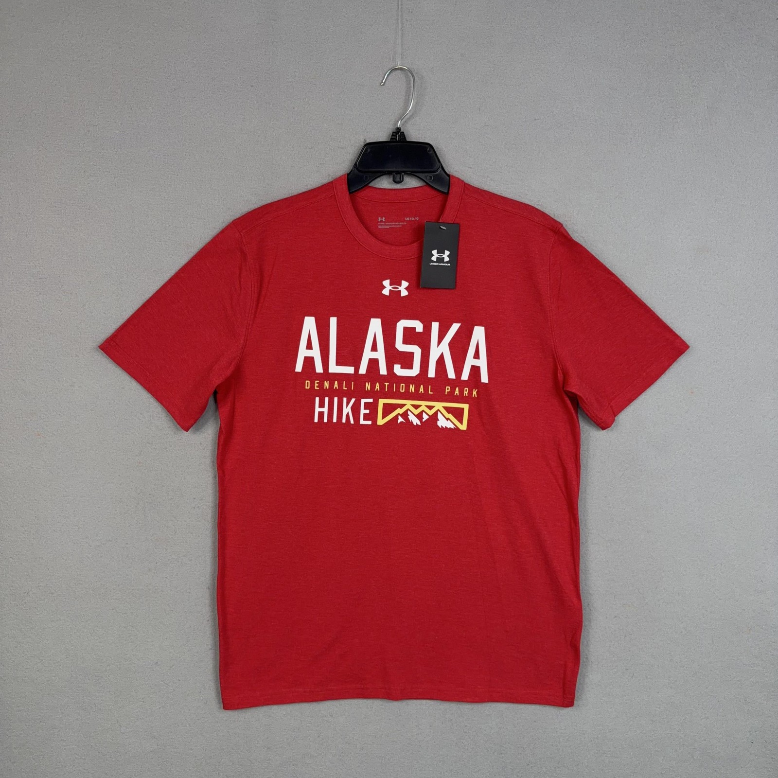 Alaska Denali National Park Shirt Mens Large Red Hike Graphic Tee Under Armour
