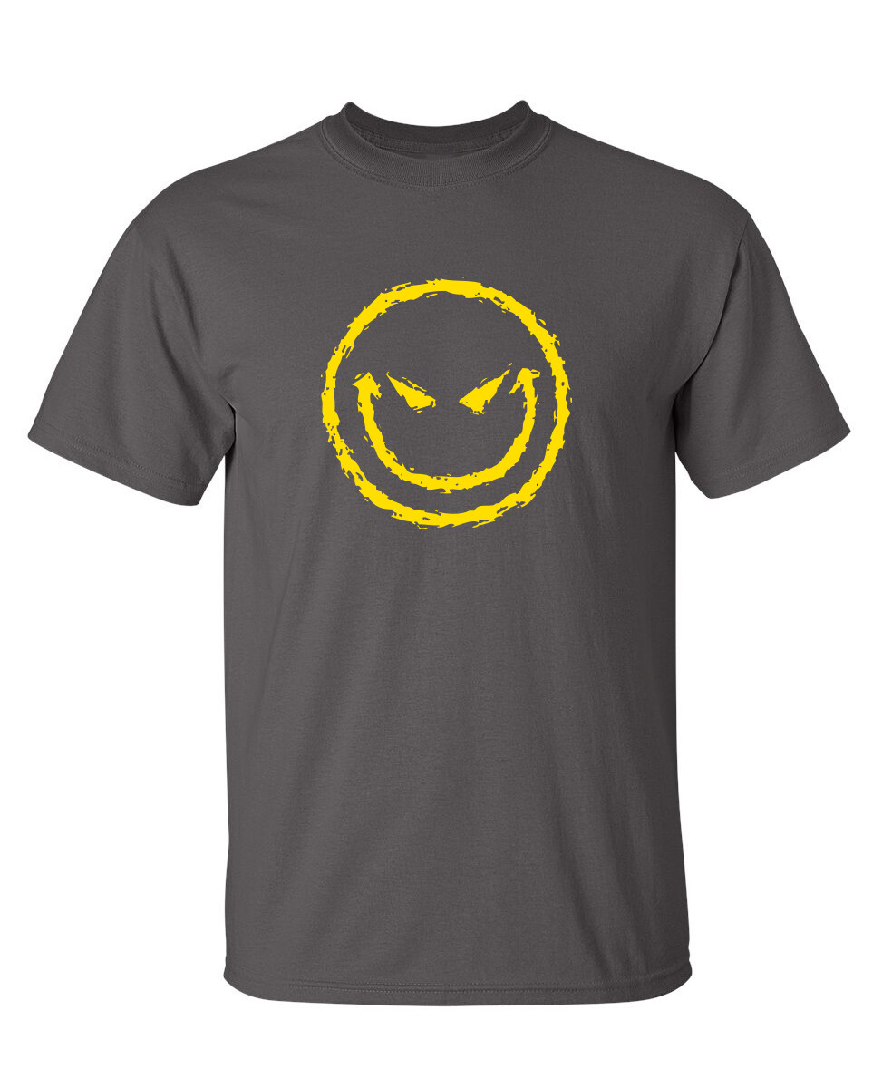 Evil Faces Sarcastic Humor Graphic Novelty Super Soft Ring Spun Funny T Shirt