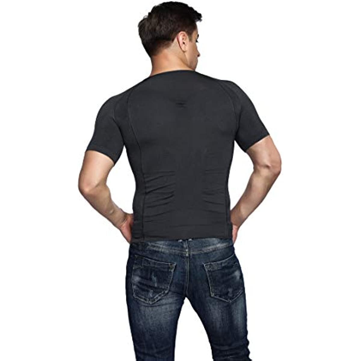 Men Slimming Body Shaper Gynecomastia Posture Corrector Vest Compression Shirt