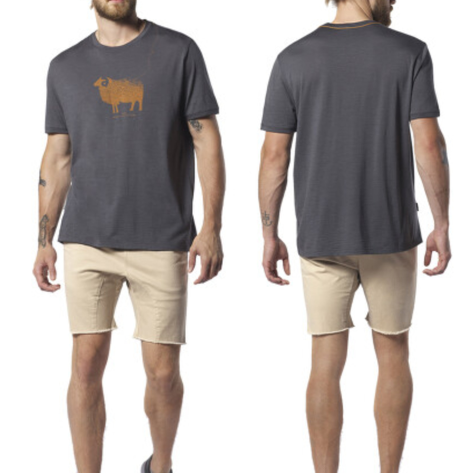 Icebreaker Tech Lite SS Crew Merino Ram Short Sleeve T-Shirt M Gray Casual Tee