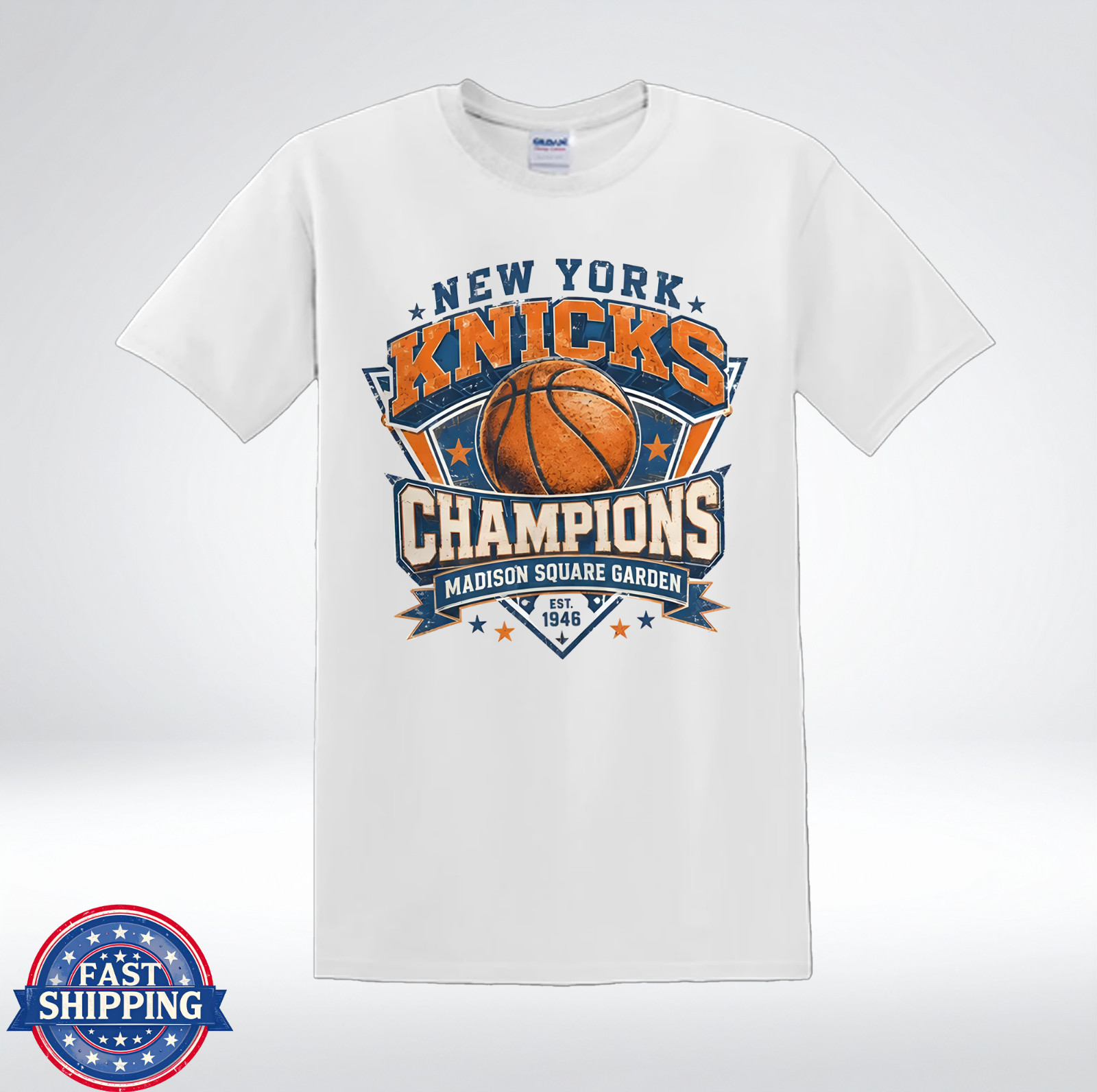 NY Basketball Victory Retro Championship Style T-Shirt
