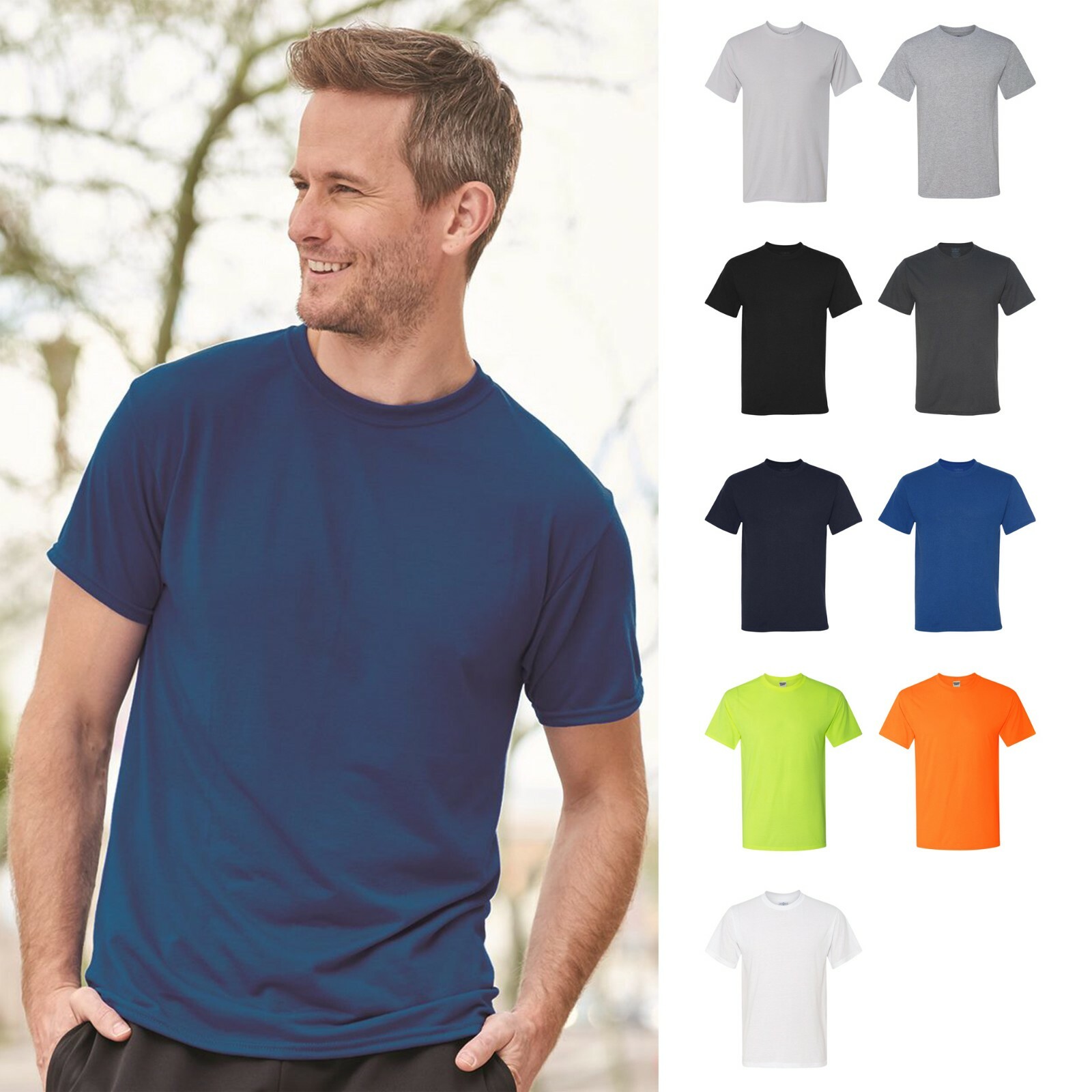 Jerzees Dri-Power Sport Men’s T-Shirt 100% Polyester Active Wear 21MR