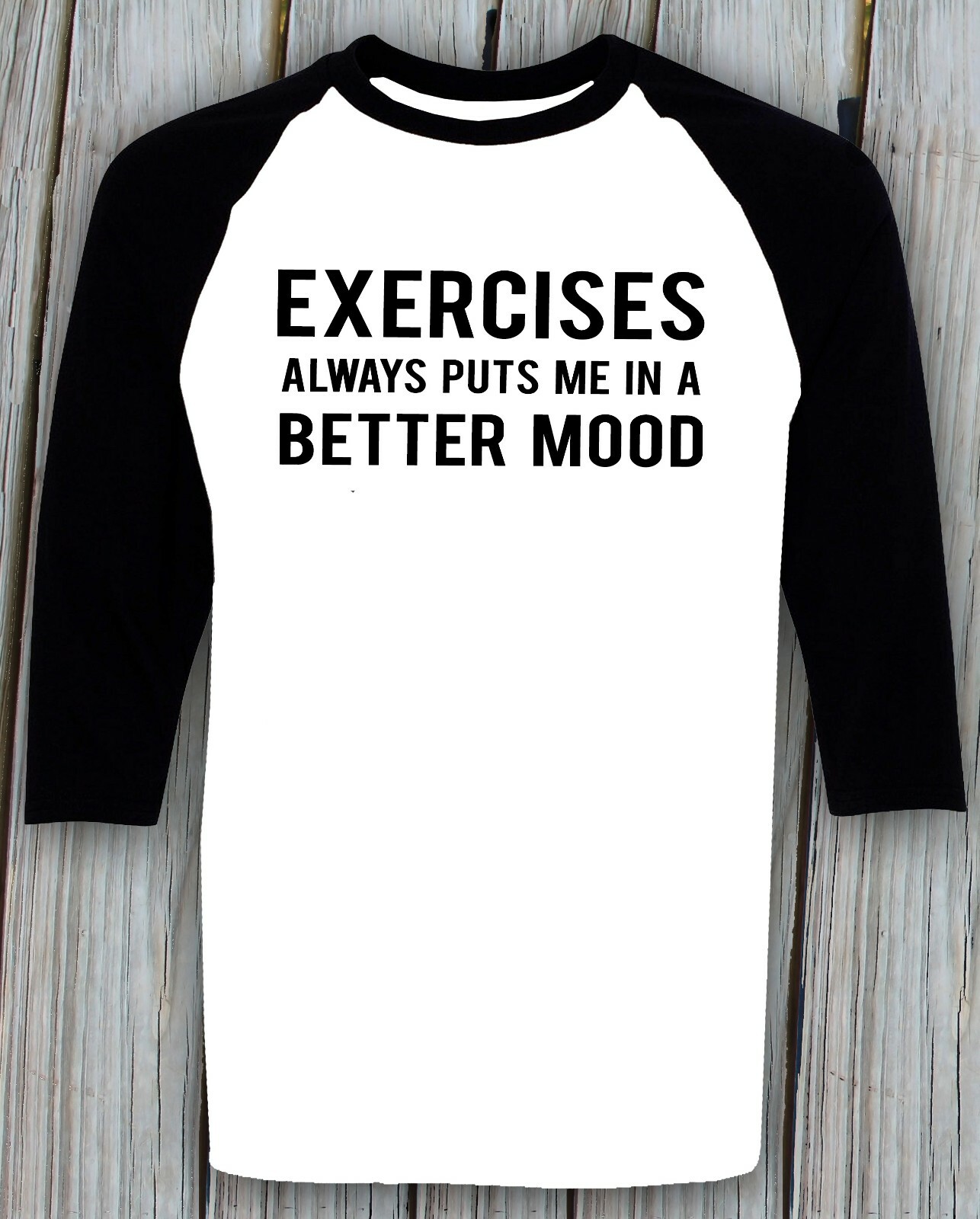 Exercises Lover T-shirt Gym Training Lifting Running Tee Raglan Baseball Style