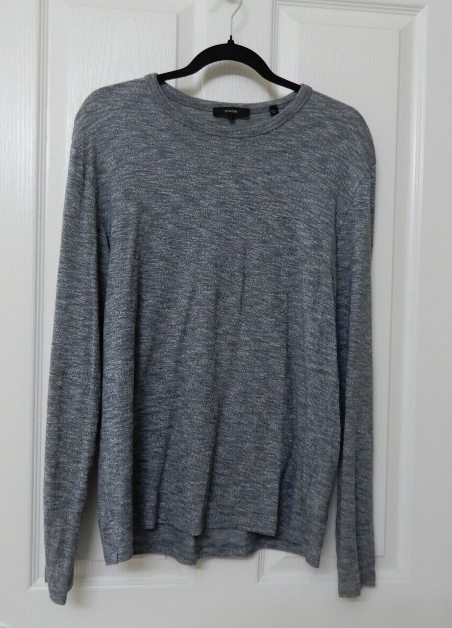 Men’s VINCE Long Sleeves Shirt Bluish Gray Small sku341/.8