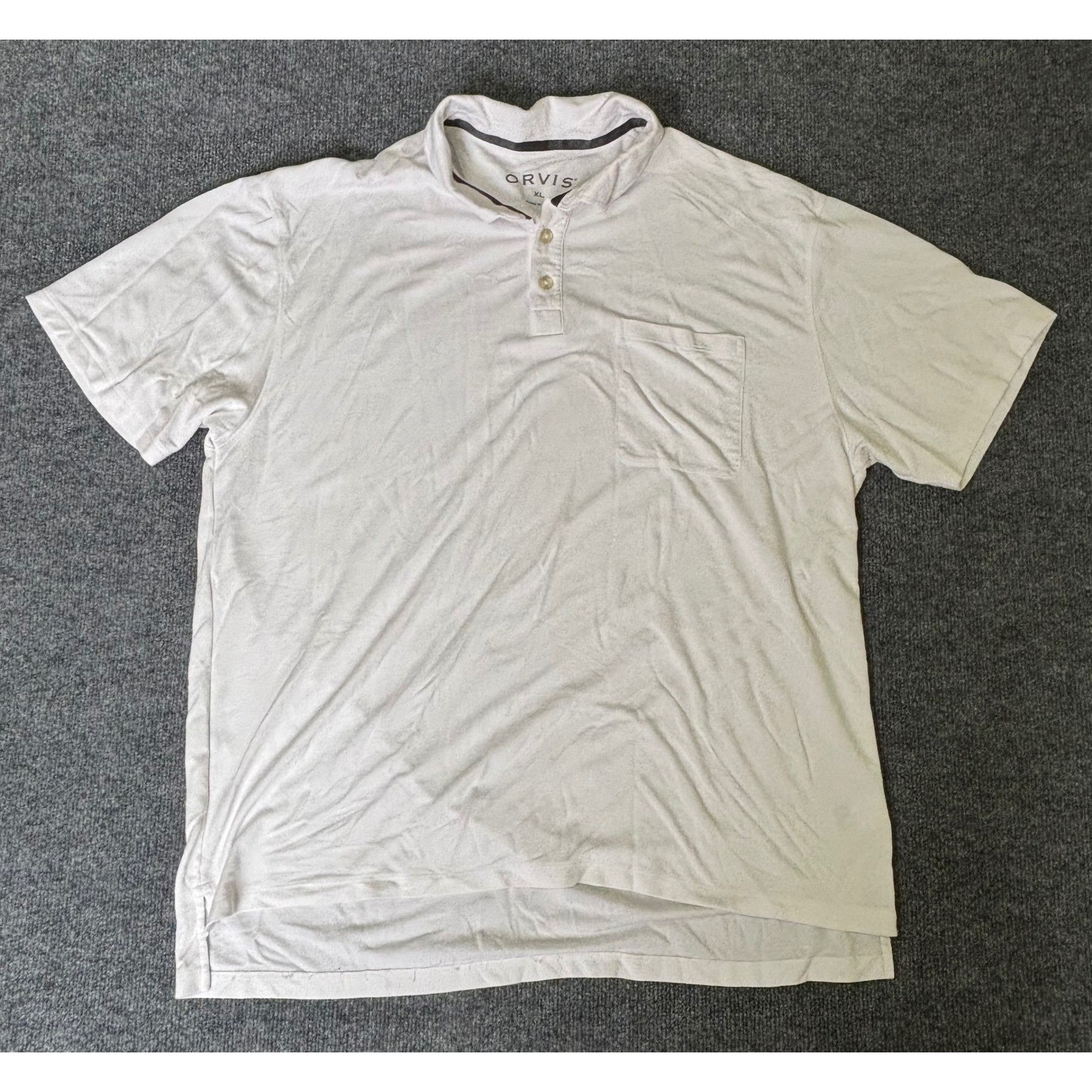 Men’s Orvis Polo Shirt Size XL Short Sleeve Golf Polo Shirt White