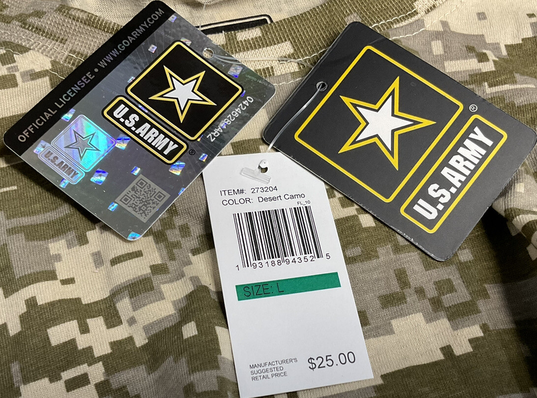 *NWT* MEN’S U.S. ARMY (Size L) DIGITAL / DESERT CAMO T-SHIRT