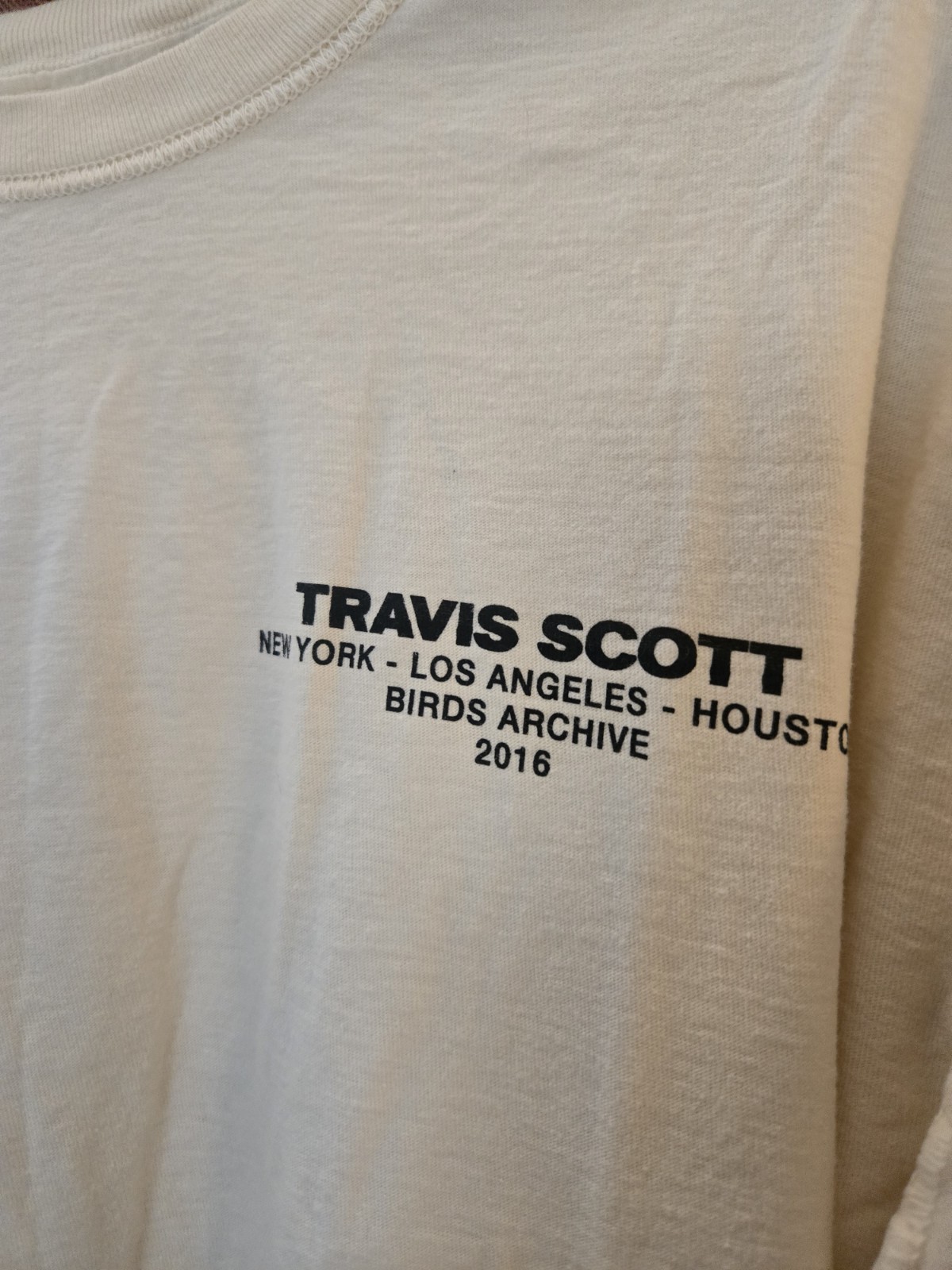 Travis Scott Men’s Off White Hood Toyota Graphic Logo Long Sleeve Tee M