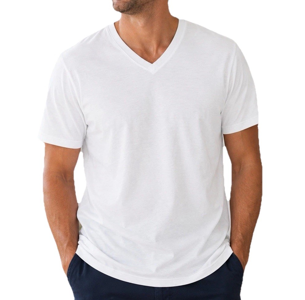 Goodfellow Every Wear V-Neck T-Shirt Men’s L White NWT Cotton Blend Tee