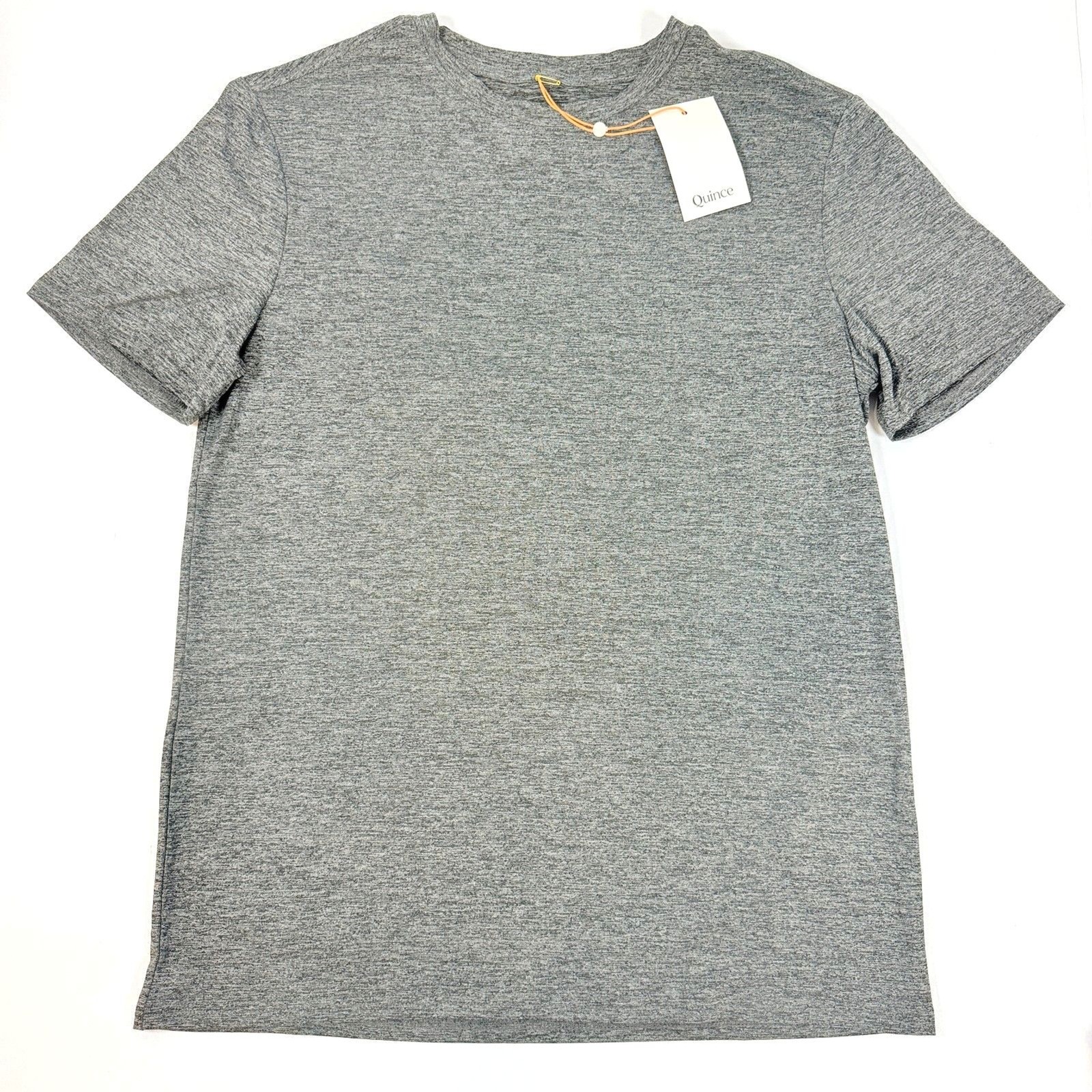 Quince Flowknit Breeze Performance Tee NWT Mens Small Heather Grey Active