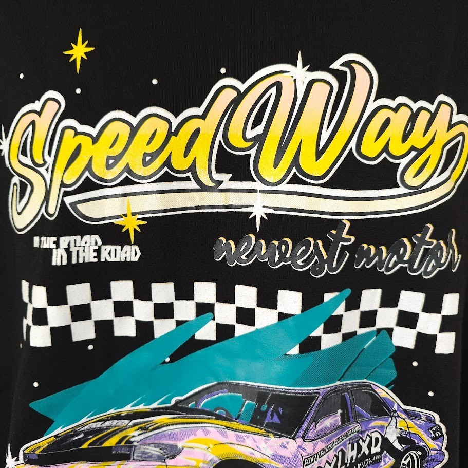 Speedway Racing T Shirt Mens Size Large Black TRXLHXD Retro
