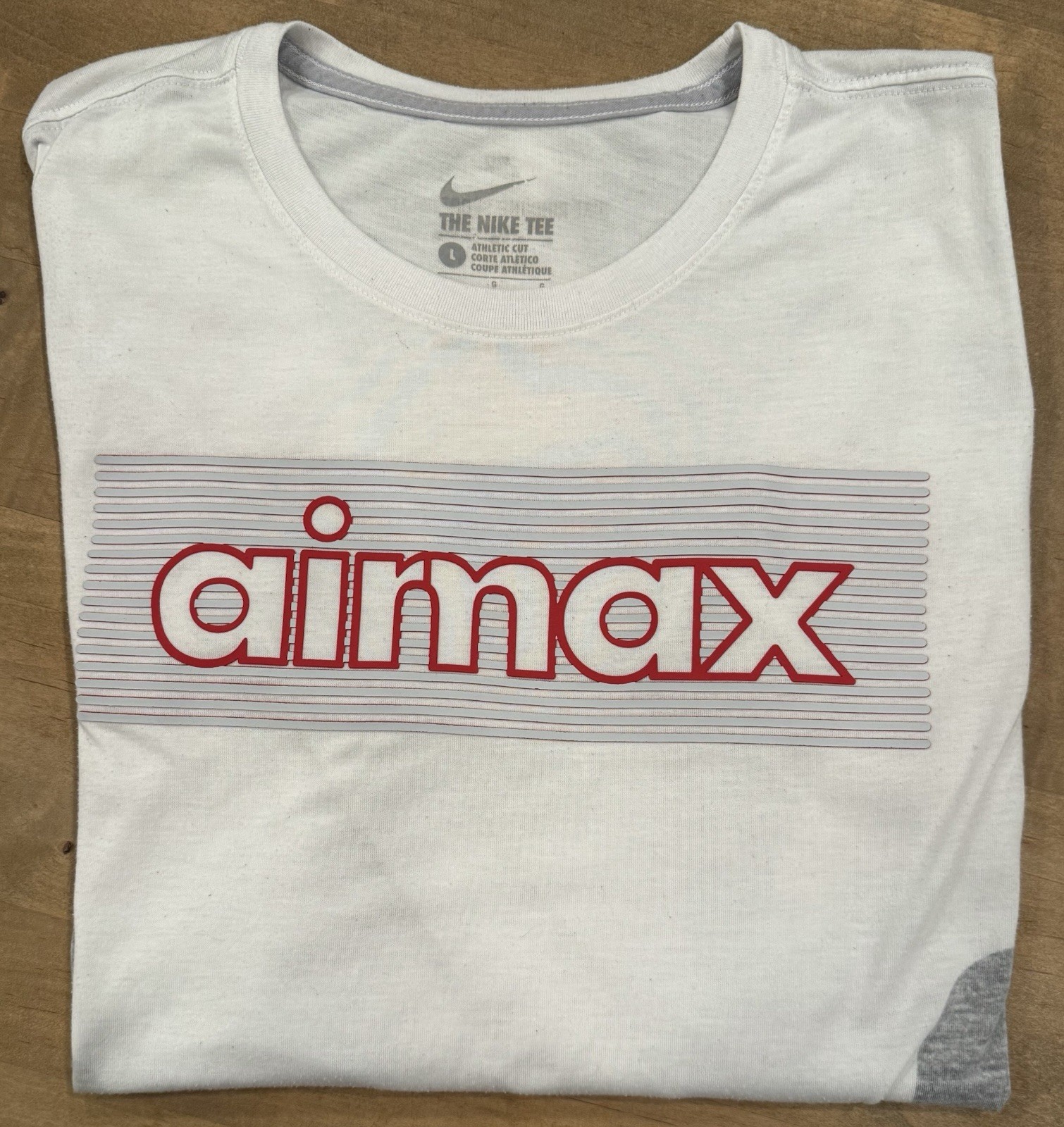 Nike Air Max Vintage T-Shirt Large L White non ducor duco Dri-Fit AirMax