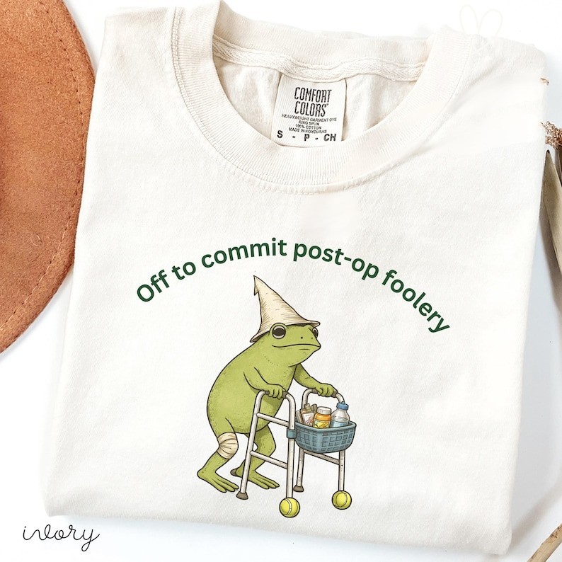 Post Surgery Funny Frog Shirt, Knee Hip Shoulder Ankle Replacement Recovery Gift