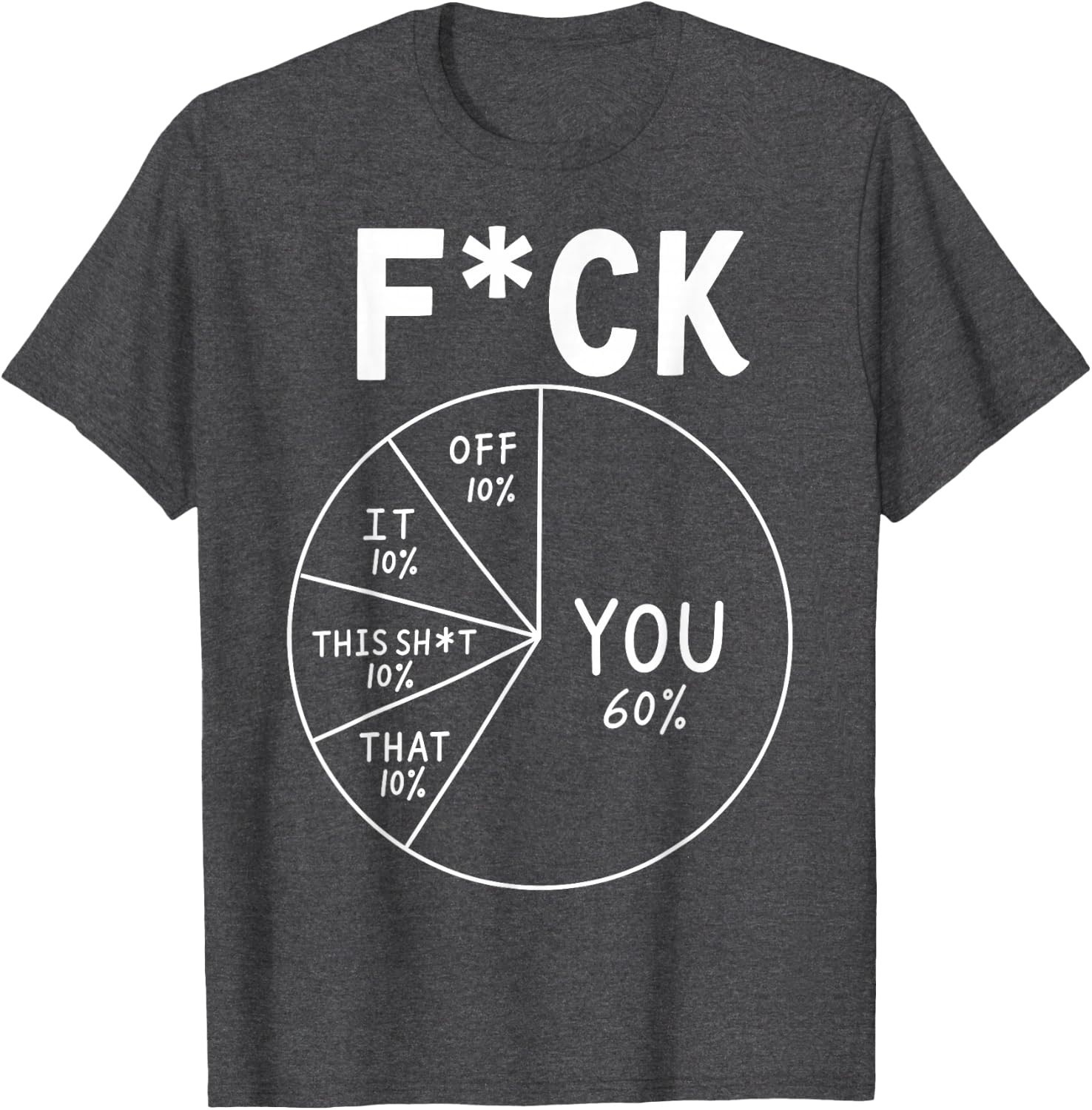 You 60 Percent Funny Pie Fck Chart Sarcastic Humor T-Shirt