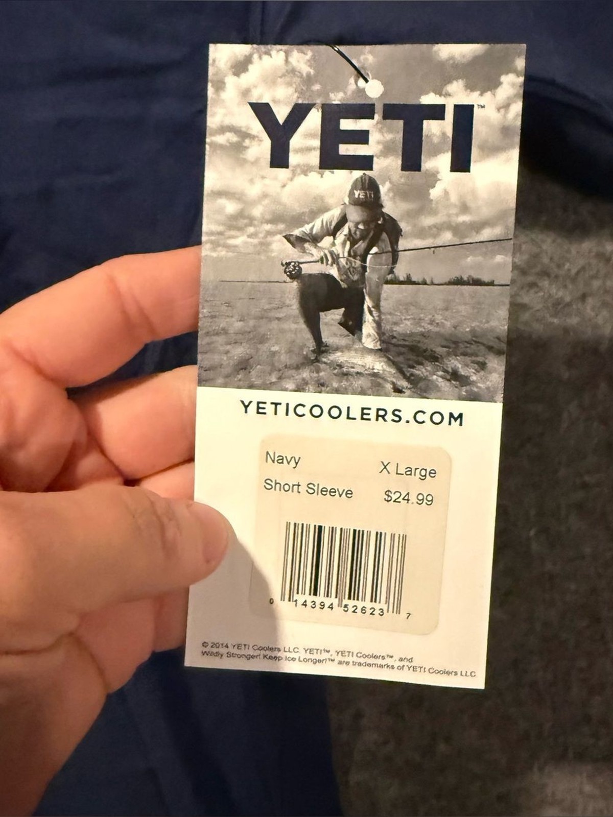 Yeti Coolers Tee Shirt Mens XL Navy Blue Graphic Soft Light Comfort NWT
