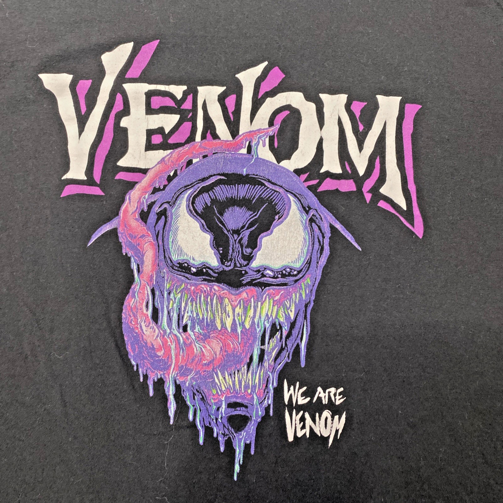 Venom Marvel Vintage Graphic Tee – Men’s XXL Black Supervillain Comics Movie Y2K