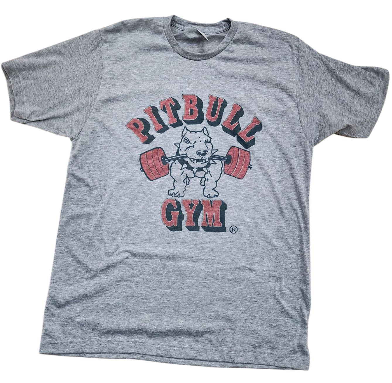 Men’s Pit bull gym T-shirt color vintage grey New gift gym