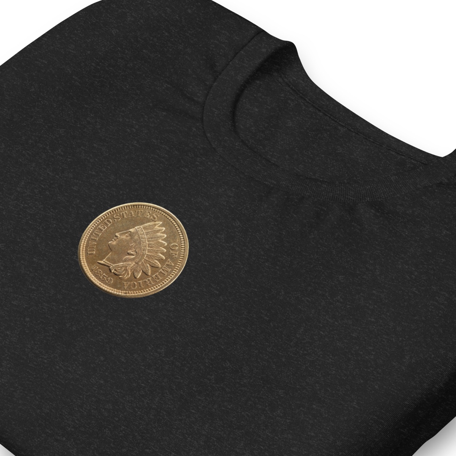 Indian Head Cent Coin T-Shirt — 1859 One Cent Tee Coin Collector Gift — Small