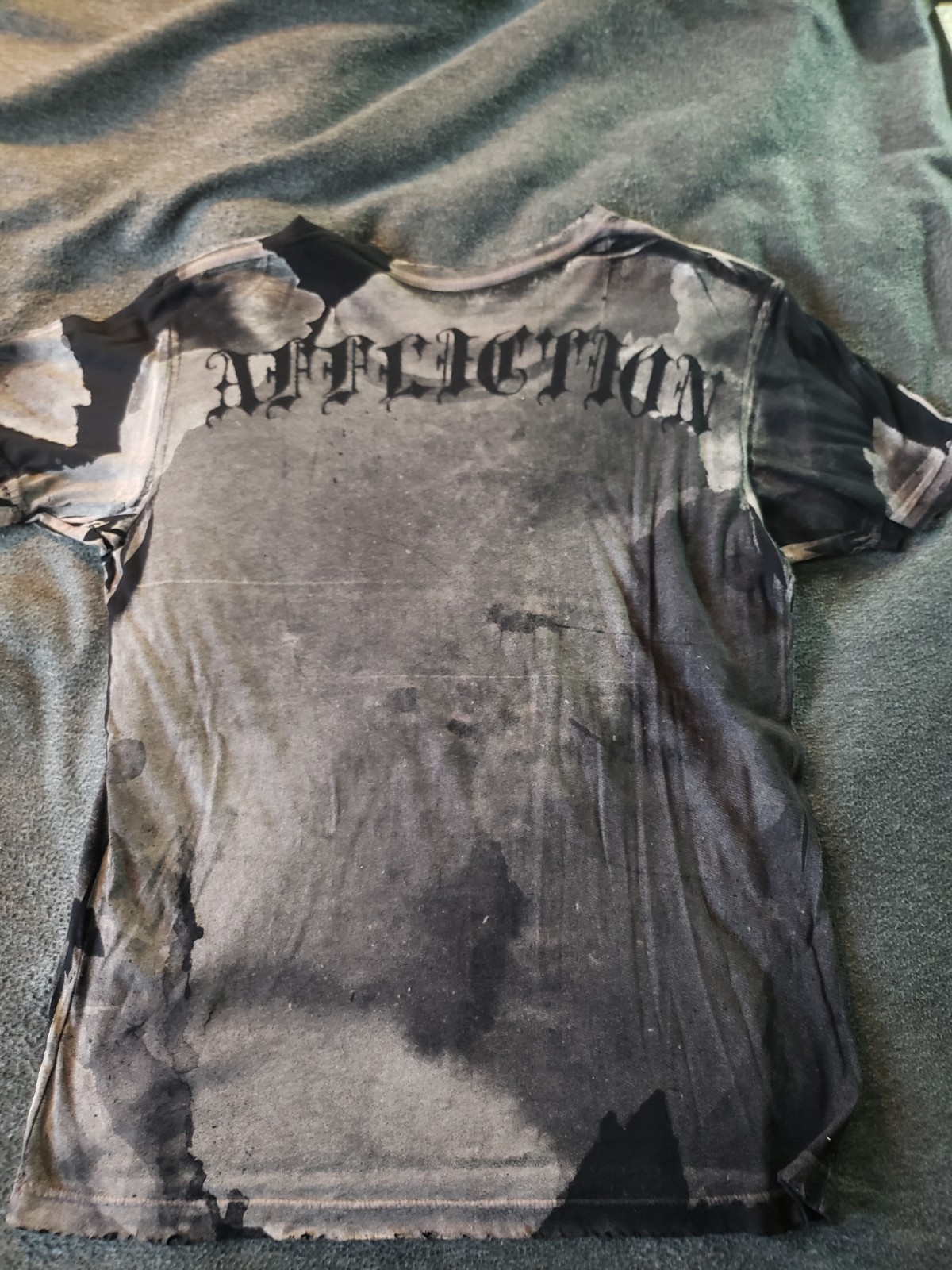 vintage XL Affliction Puppet Master t-shirt skeleton god and devil.