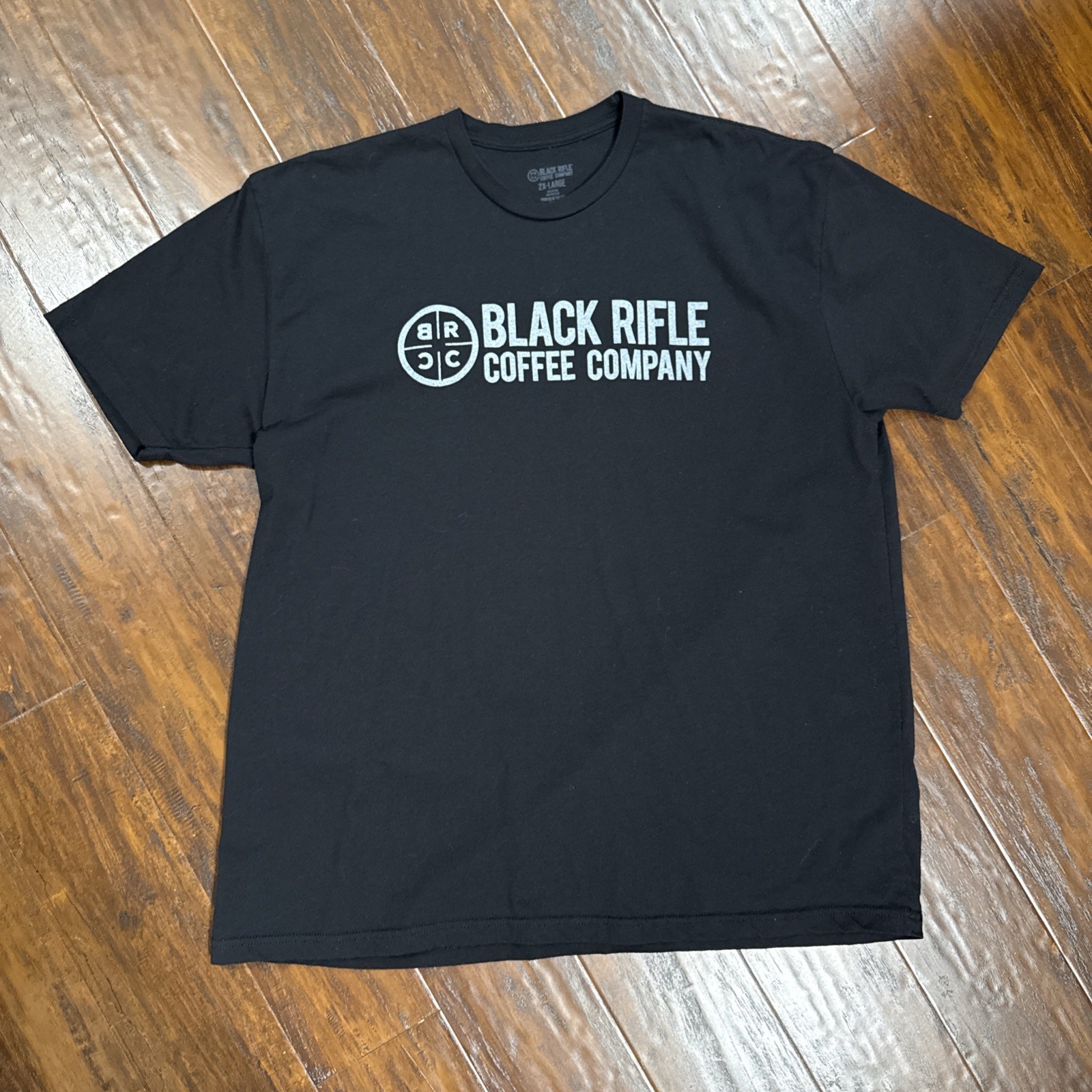 Black Rifle Coffee Company T-Shirt Men 2XL Black Spellout Graphic Tee Logo