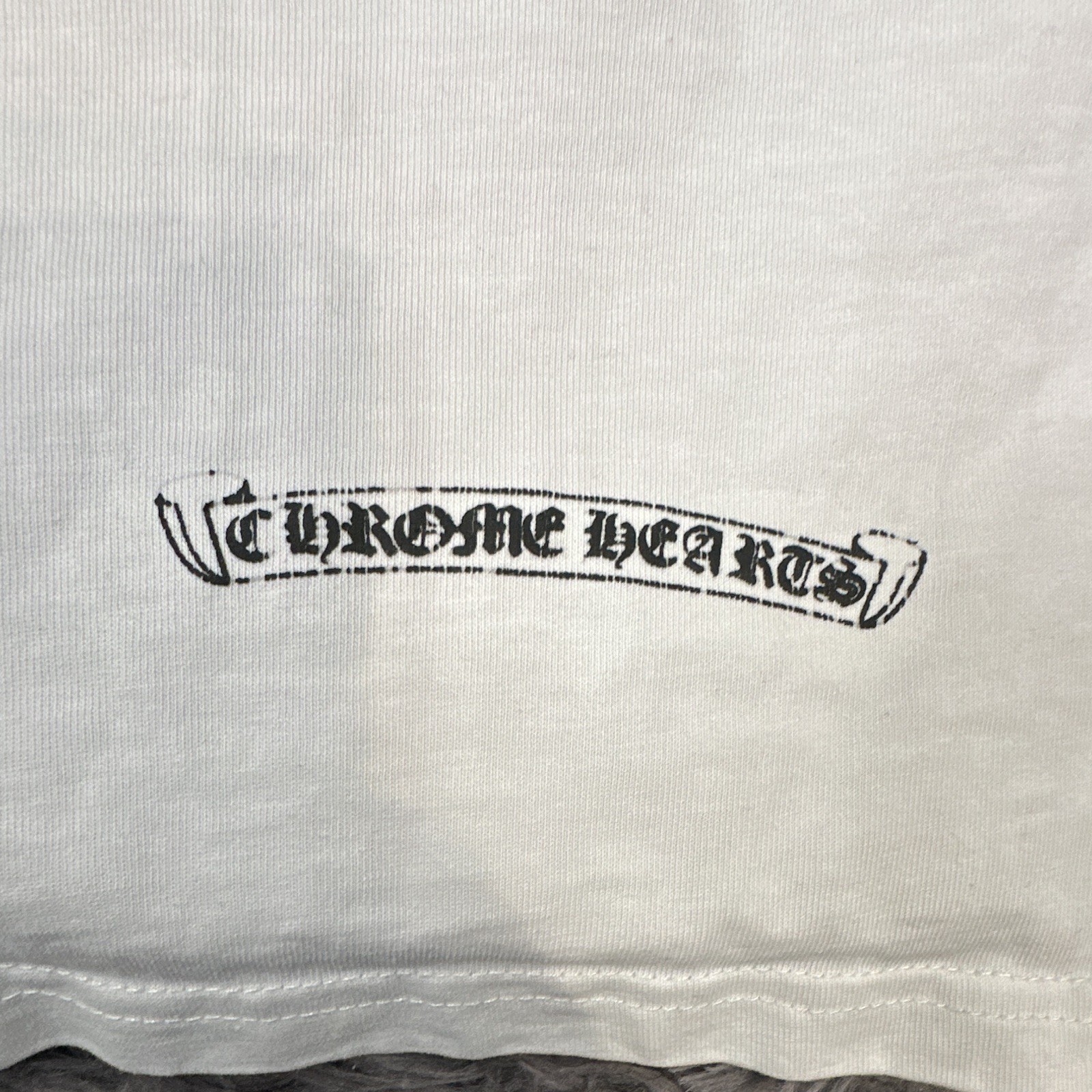 Chrome Hearts Horseshoe Graphic Long Sleeve Crew Neck T-Shirt White Men’s L
