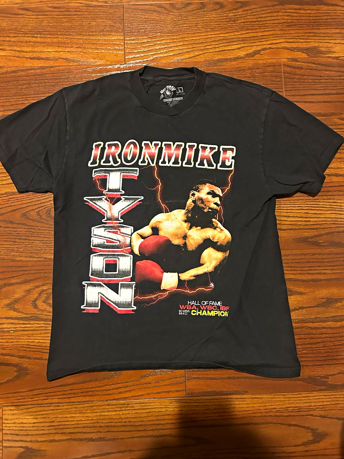 Iron Mike Men’s L Black Mike Tyson Boxing Graphic Crew Neck T-Shirt